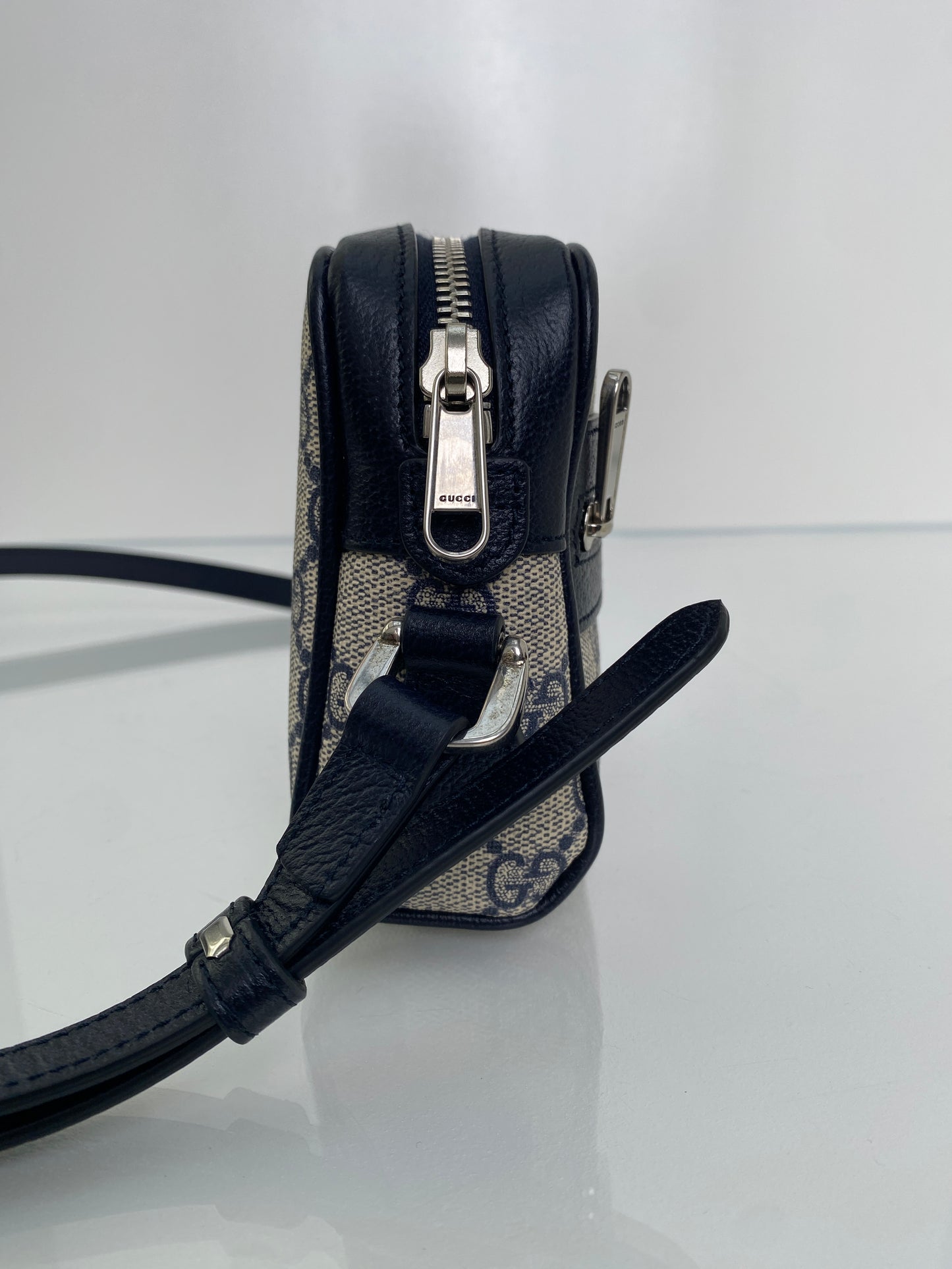 Gucci Navy Webstripe Ophidia Mini Crossbody SHW