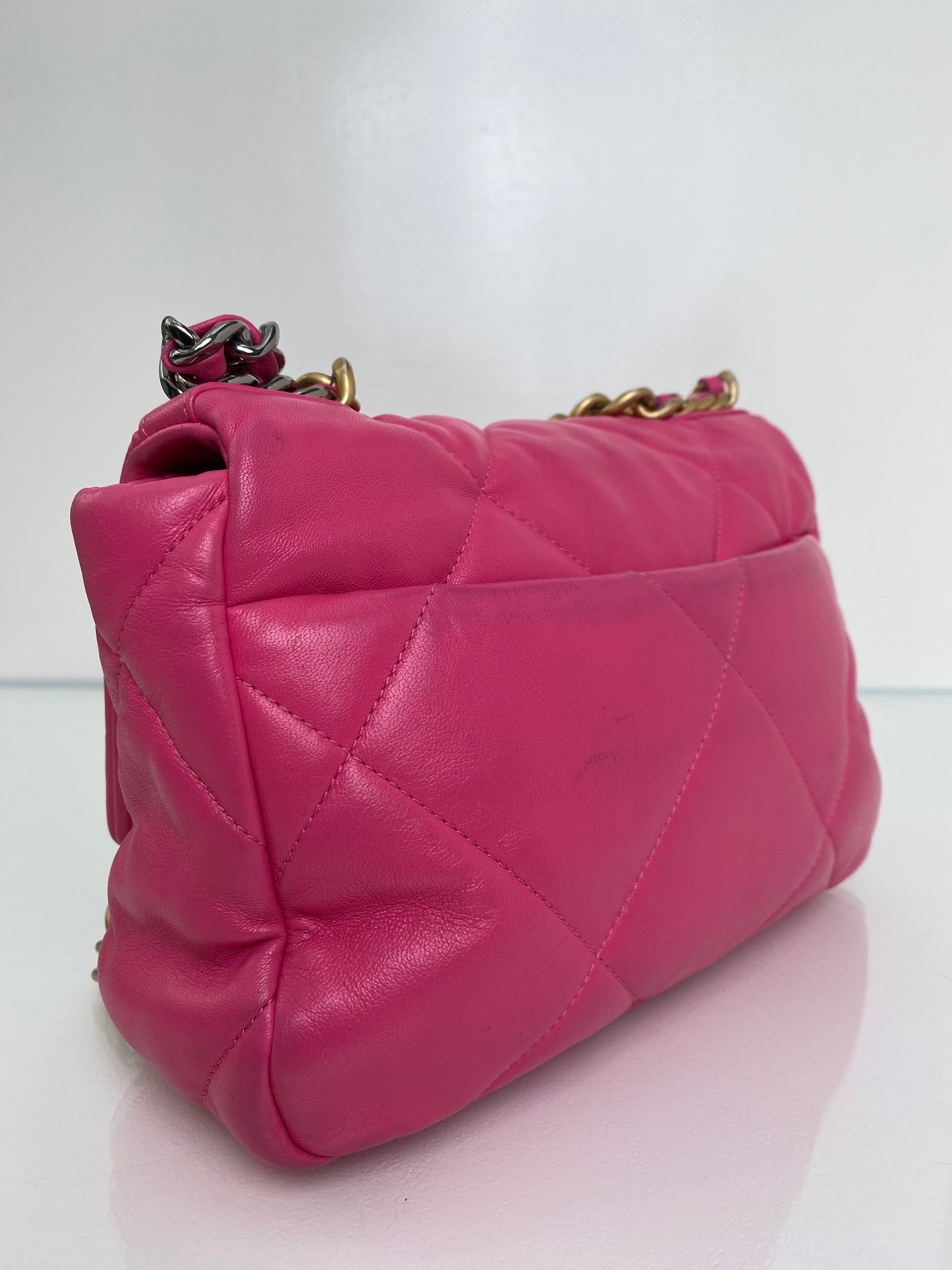 Chanel Pink 19 Medium Flap Bag TTHW