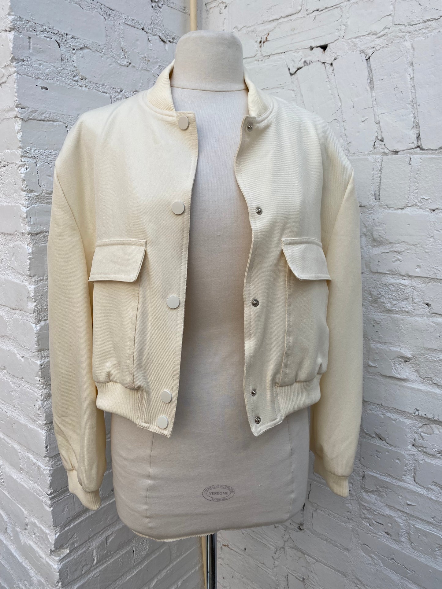 Indefeir Cream Varsity Jacket & Shorts Set, S