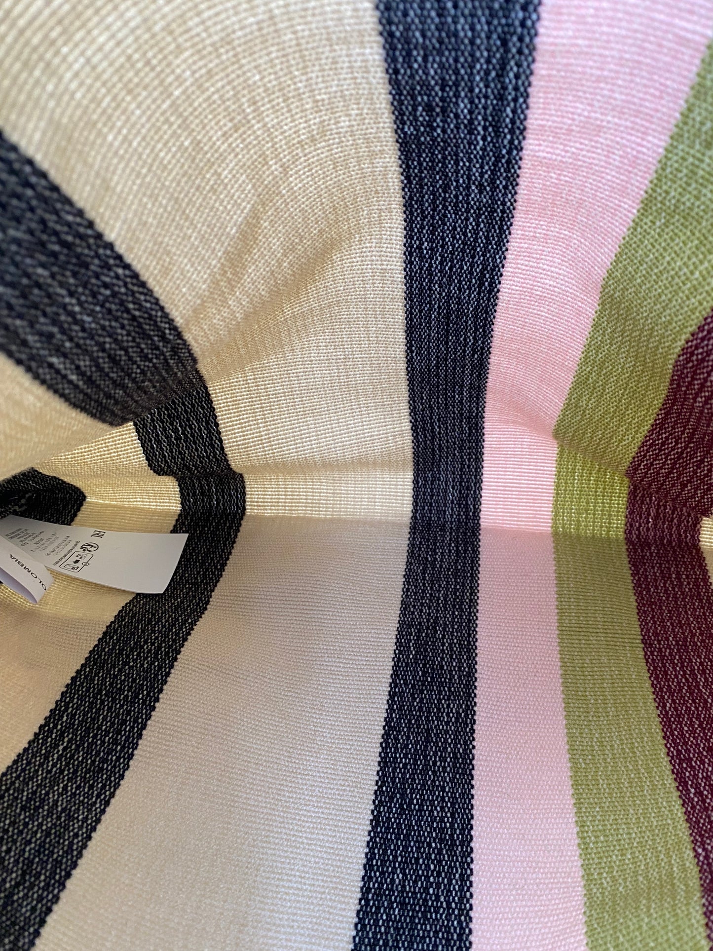 Marni Cream, Black, Burgundy, & Multicolor Striped Tote Bag