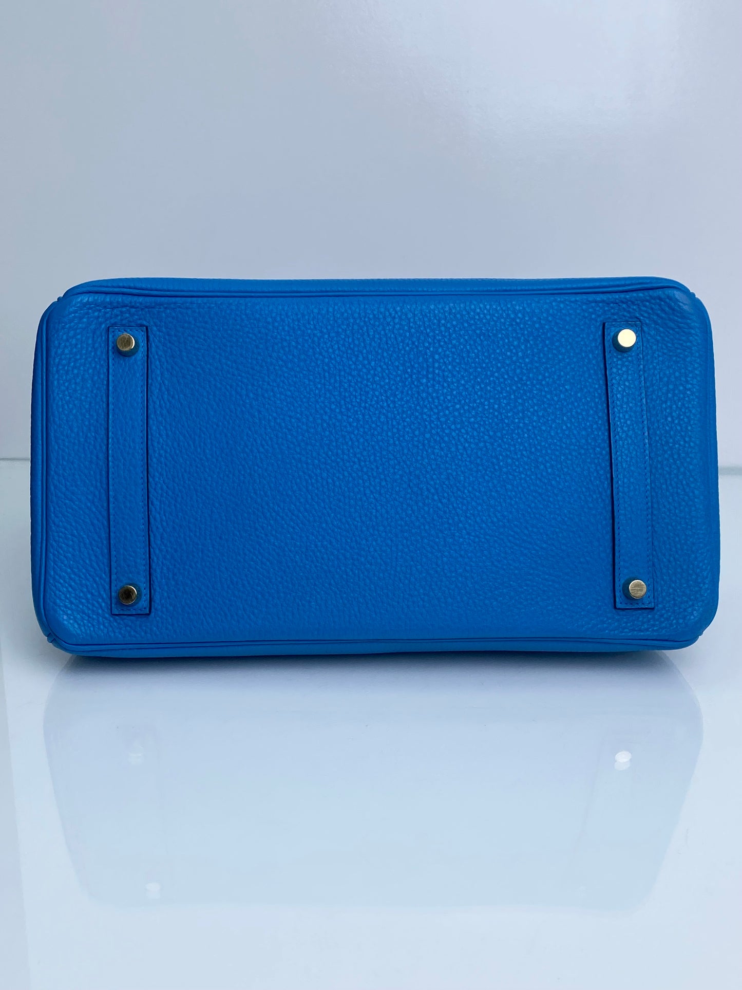 Hermes Birkin 35 Bleu Zanzibar Clemence GHW #A