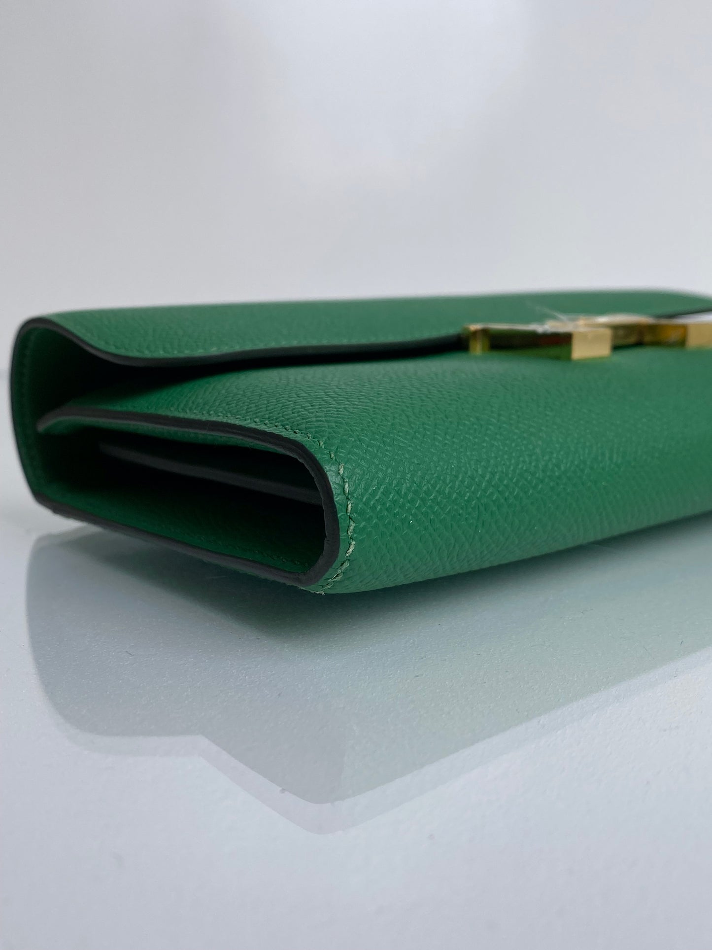Hermes Green Epsom Constance Wallet GHW