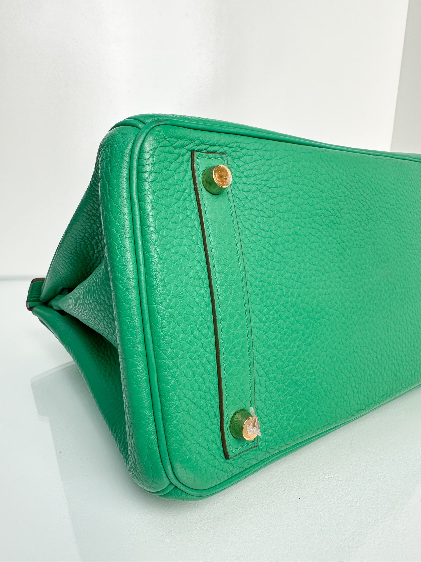 Hermes Birkin 30 Menthe Clemence GHW #P