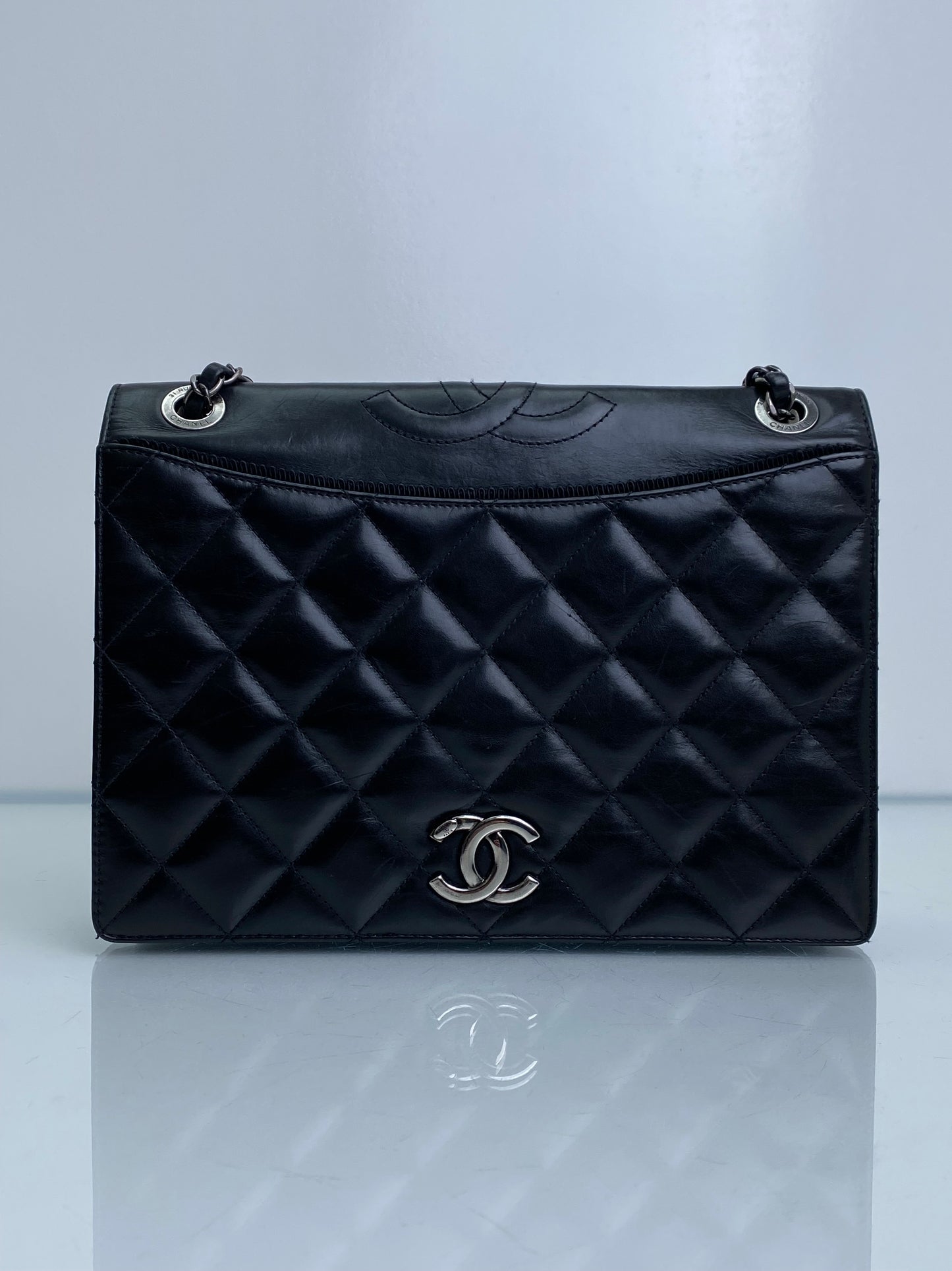 Chanel Black Ballerine Quilted Calfskin Medium Flap Bag RHW #21