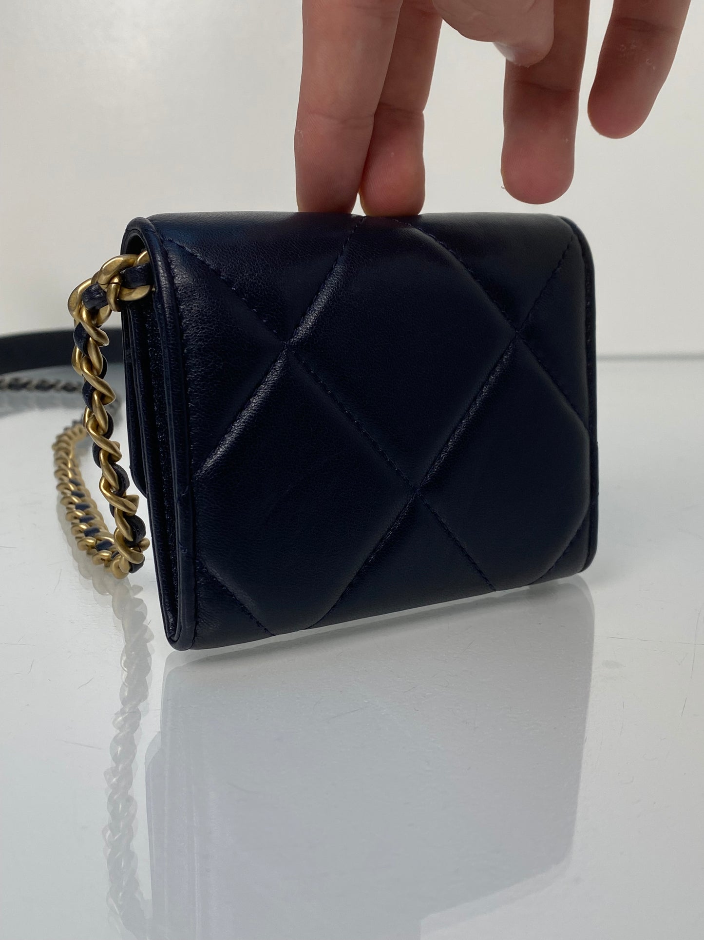 Chanel 19 Navy Mini Crossbody Bag