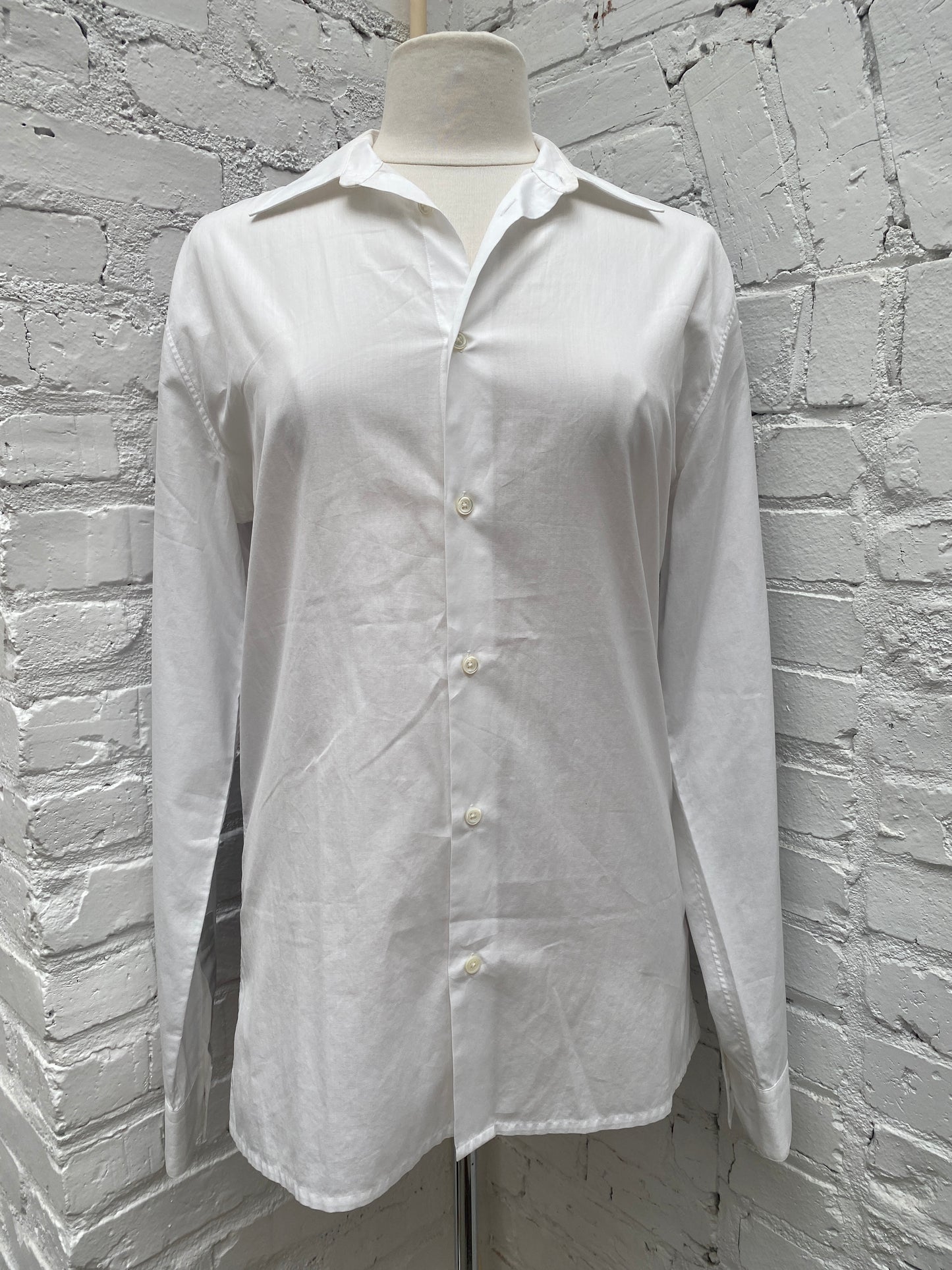 Hermes Purple/White Logo Buttondown, L