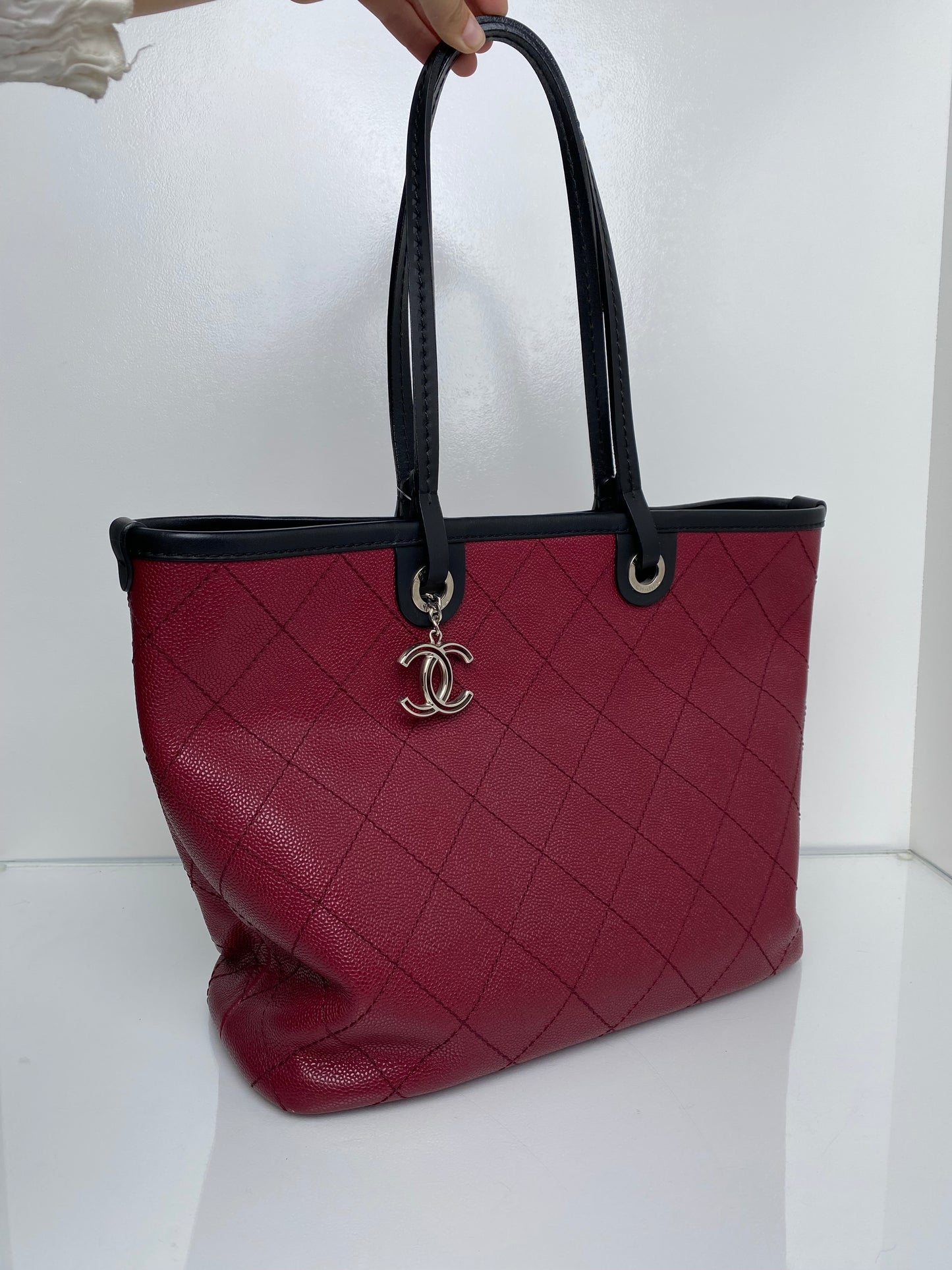 Chanel Quilted Burgundy Tote