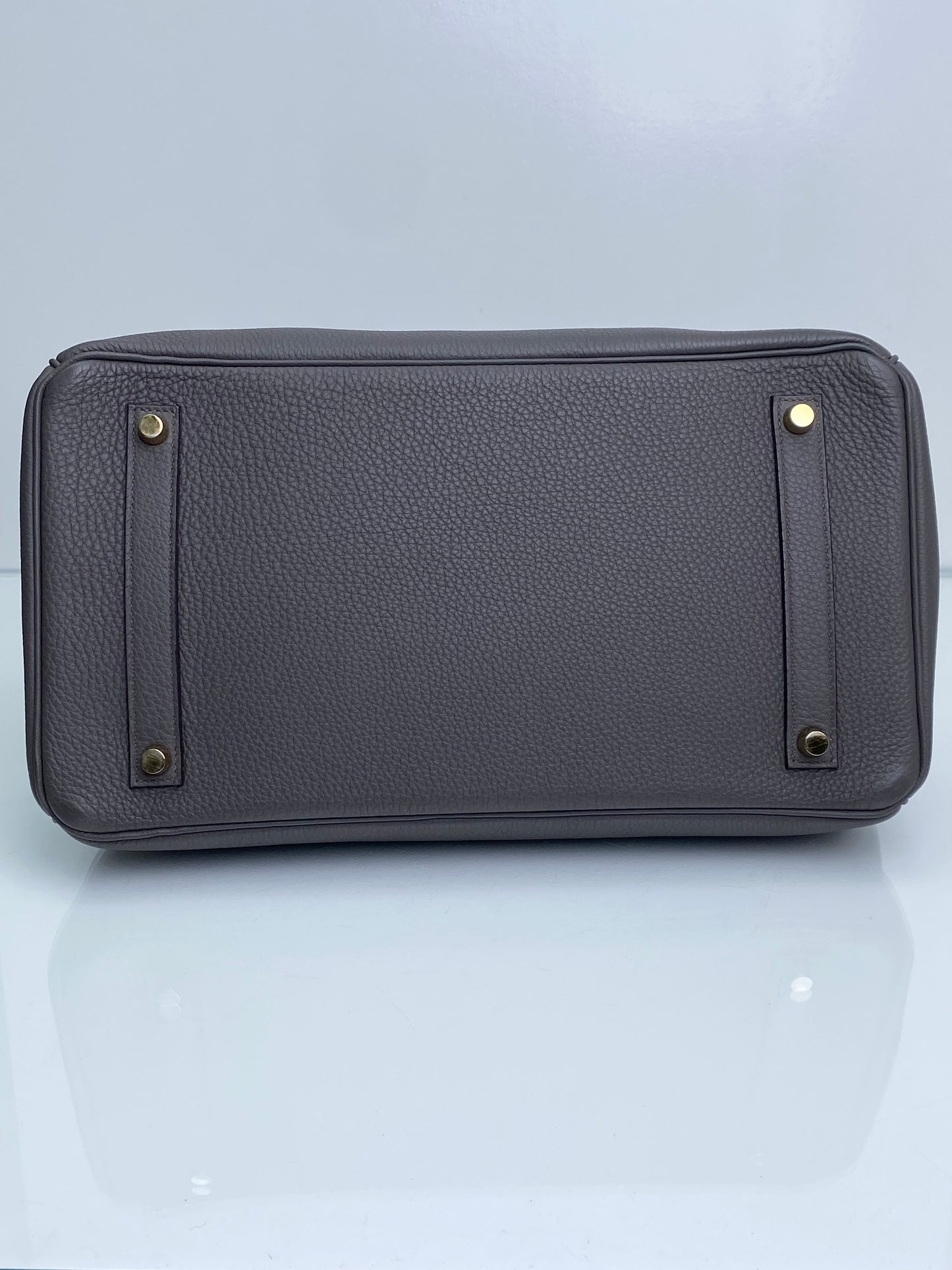 Hermes Birkin 35 Gris Etain Togo GHW #A