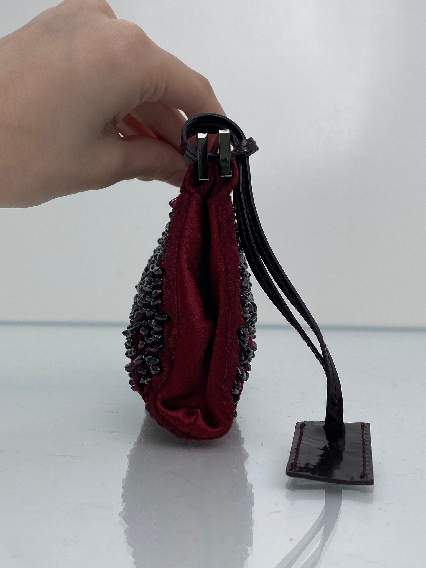 Gucci Red Beaded Vintage Pouch