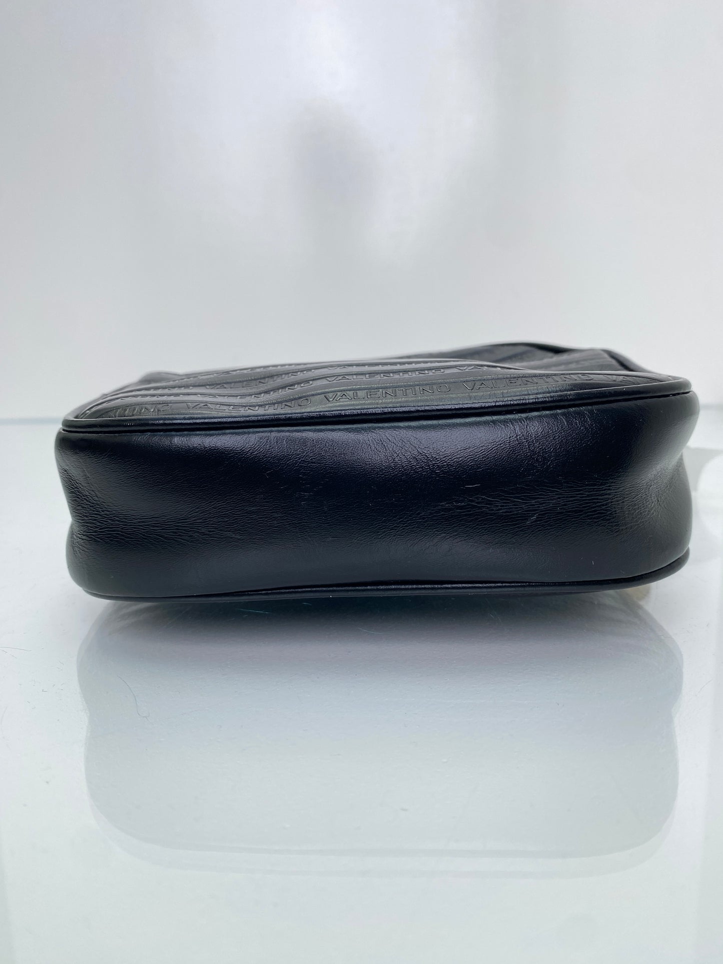 Mario Valentino Vintage Black Crossbody Bag GHW