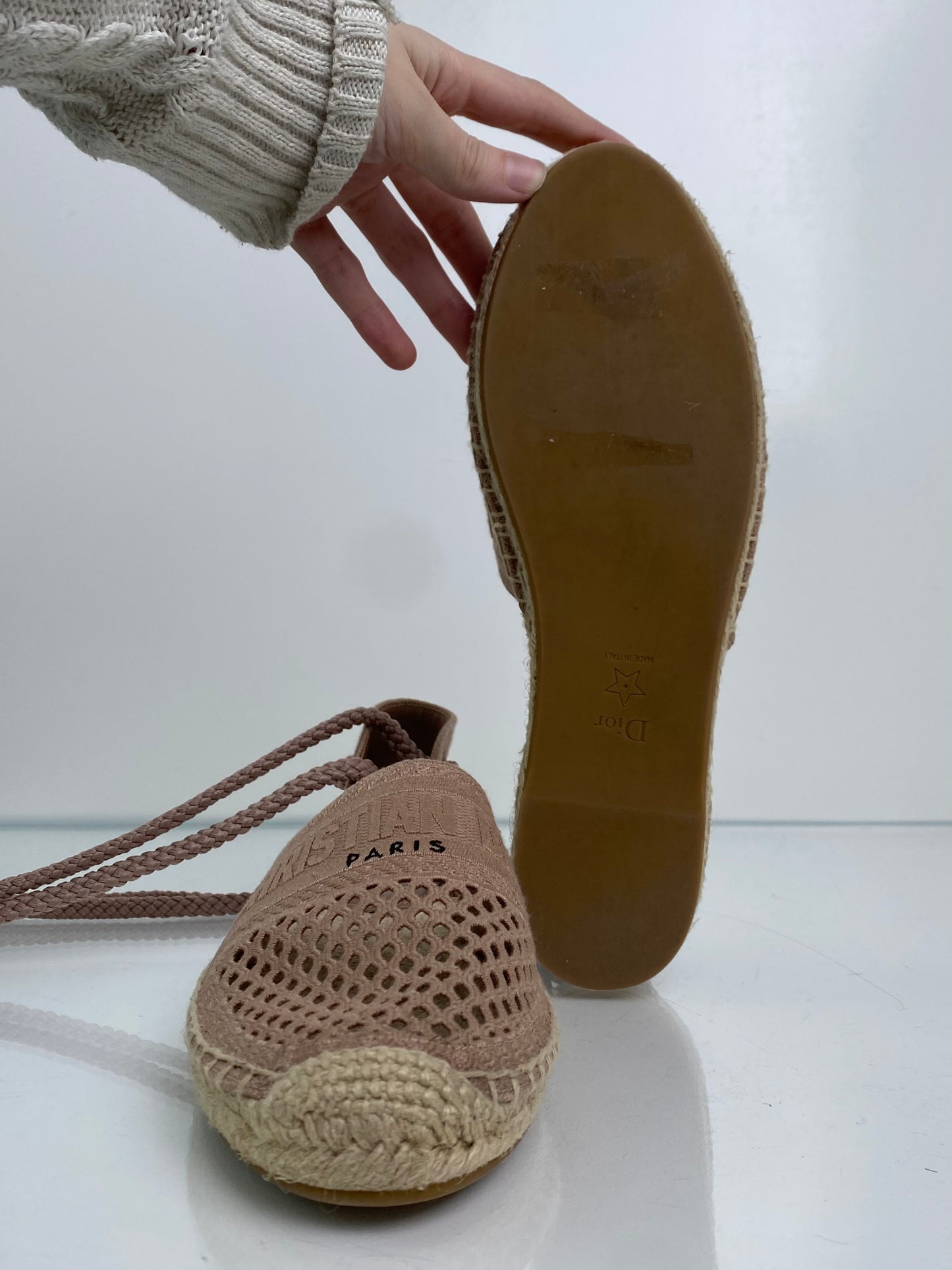Christian Dior Blush Pink Espadrilles, 40
