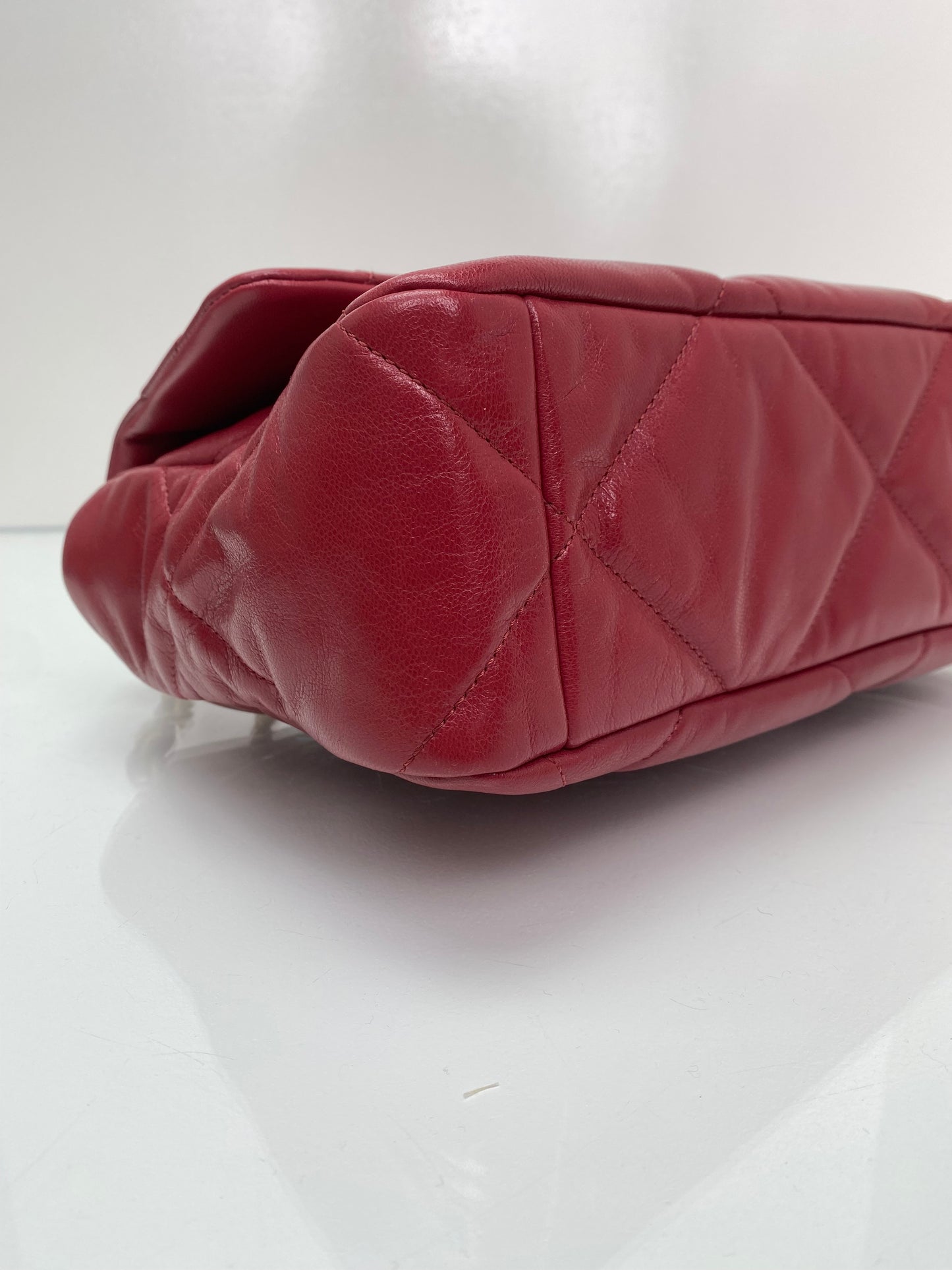 Chanel Red Quilted Medium Flap 19 Bag TTHW