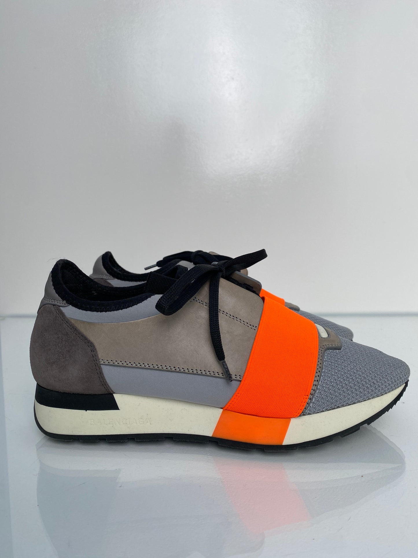 Balenciaga Grey & Orange Sneakers