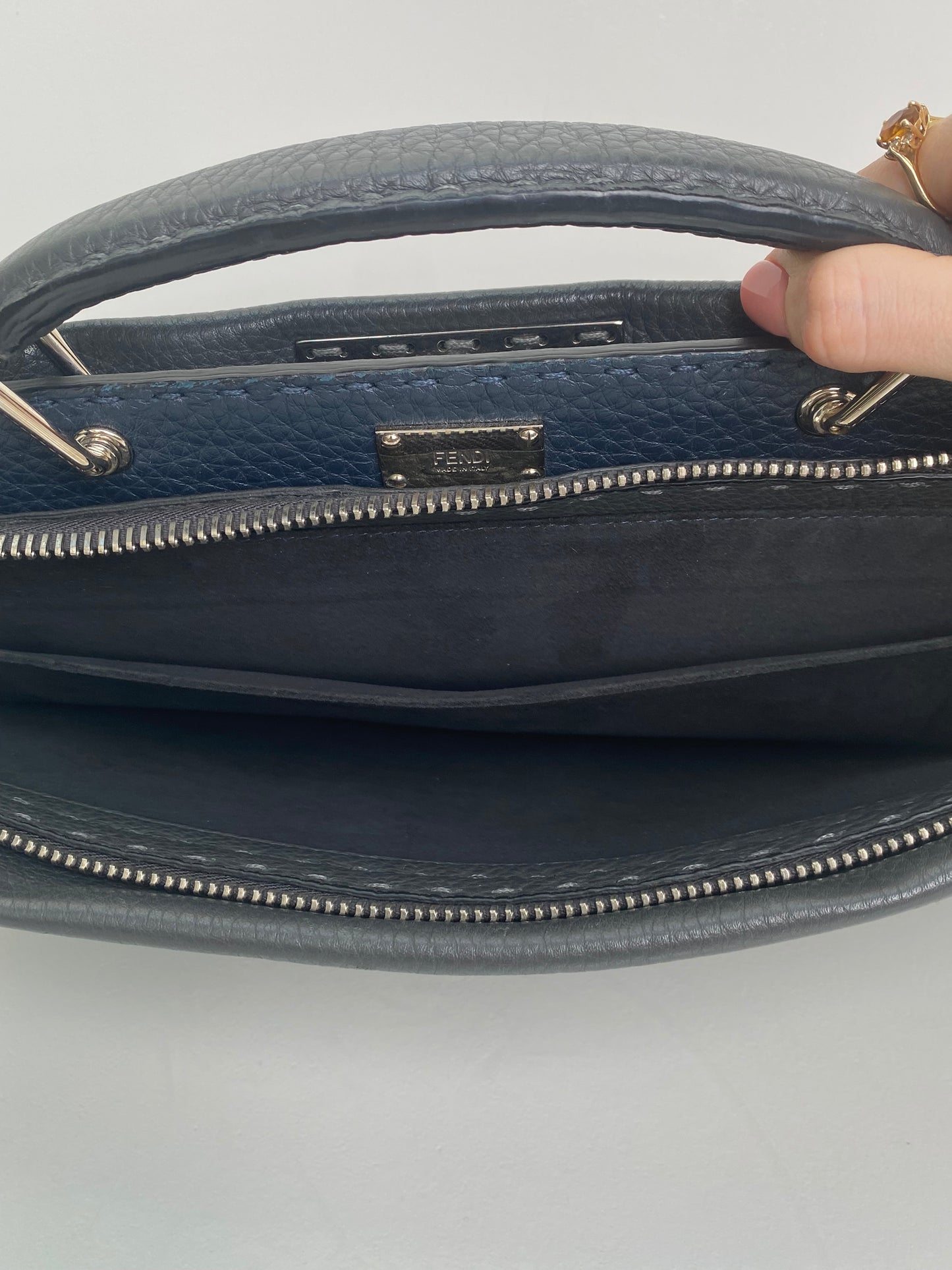 Fendi Grey Peakaboo XL Bag SHW