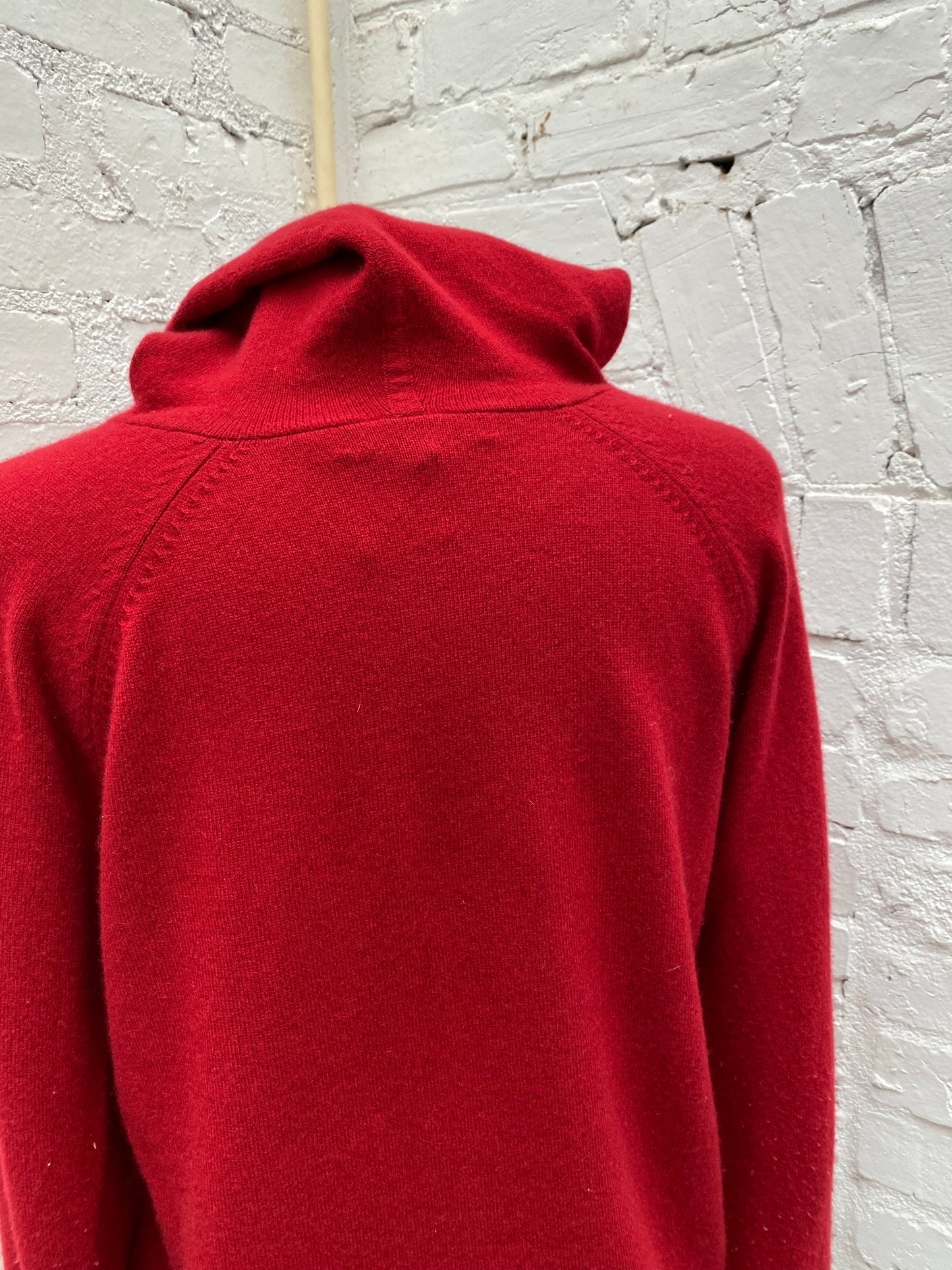 Skull Cashmere Red Skull Hood Sweater, S