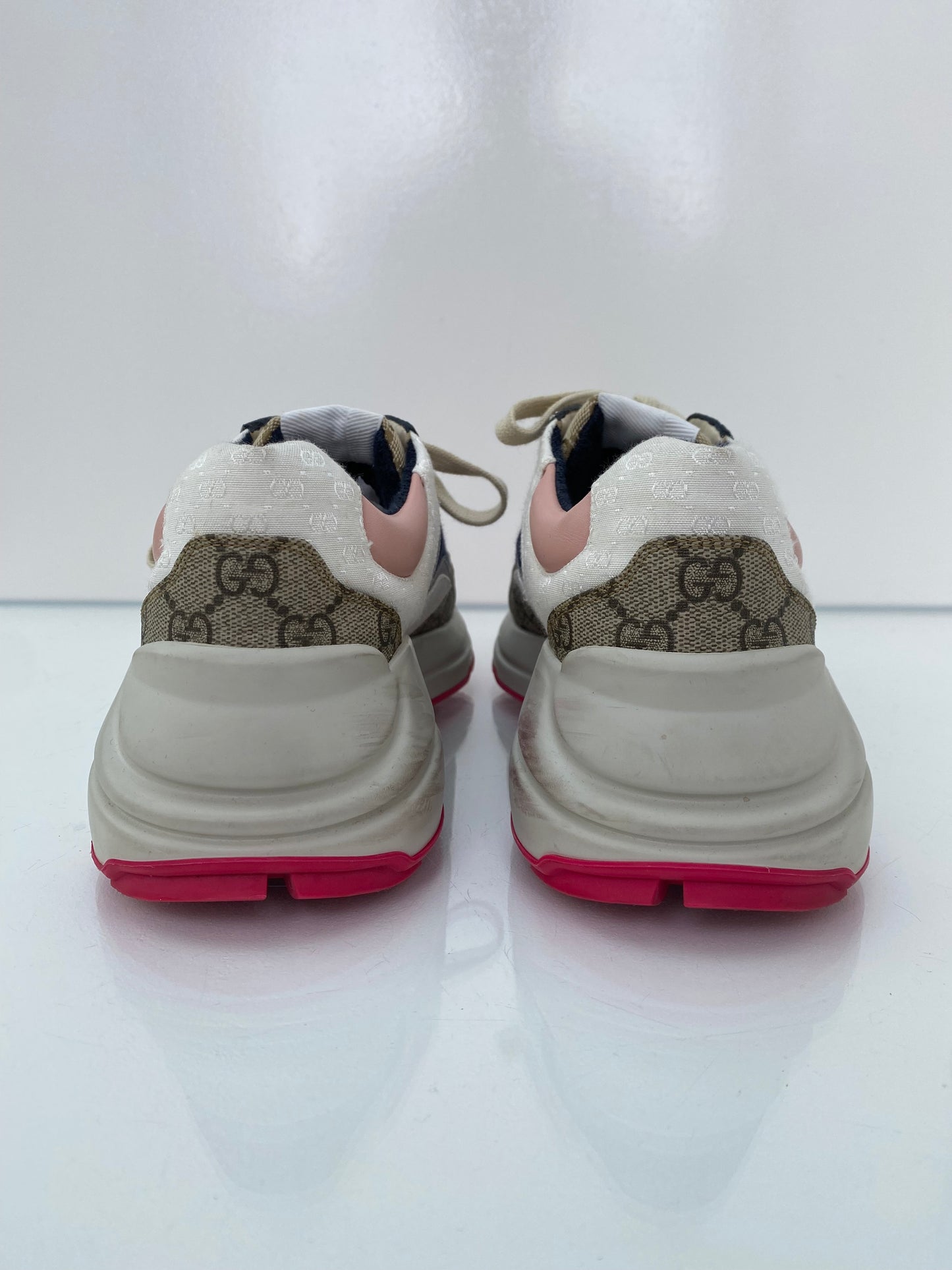 Gucci Rhyton Canvas Pink/Navy Sneaker, 40
