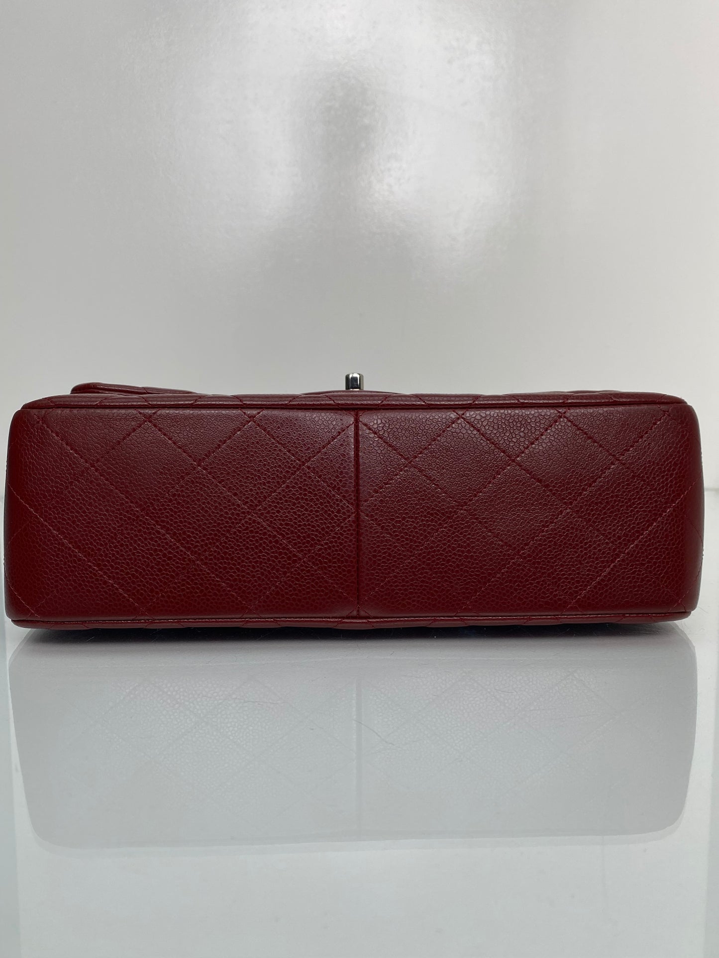 Chanel Classic Jumbo Burgundy Caviar Double Flap Bag SHW