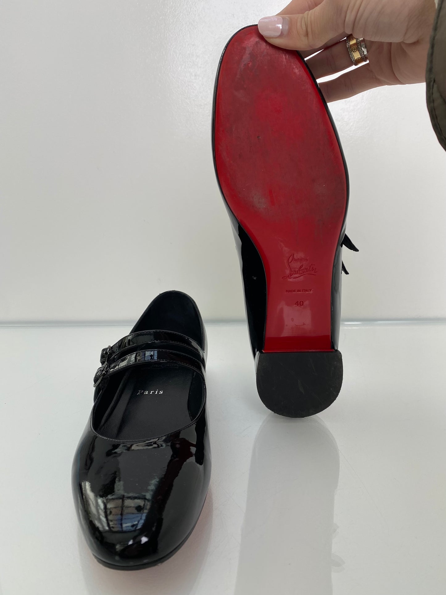 Christian Louboutin Black Sweet Jane Pumps, 40