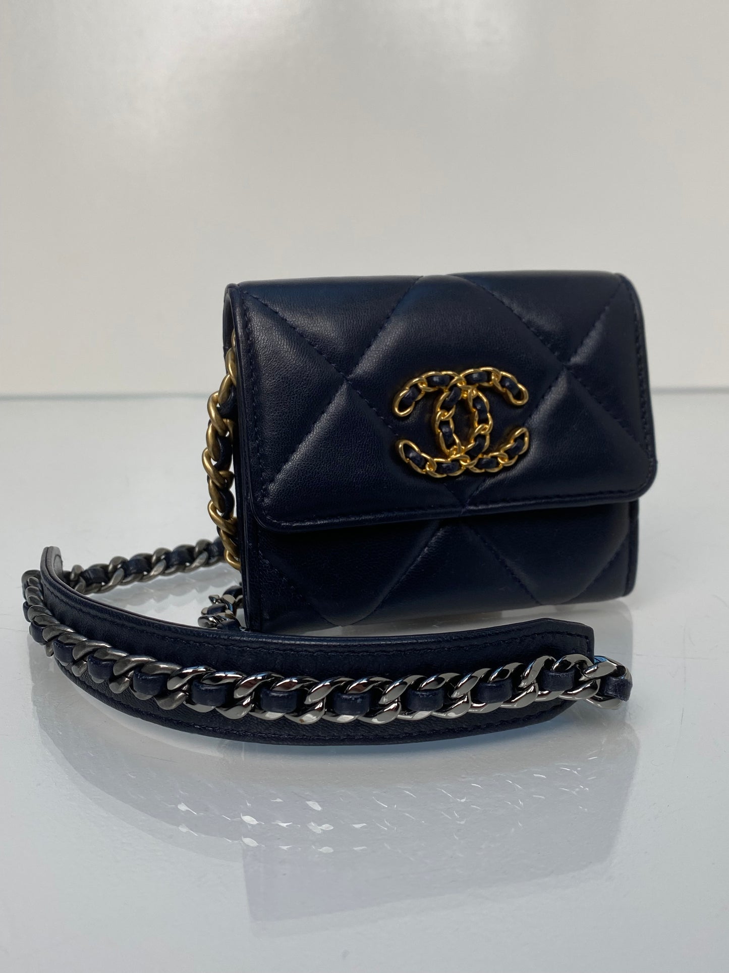 Chanel 19 Navy Mini Crossbody Bag