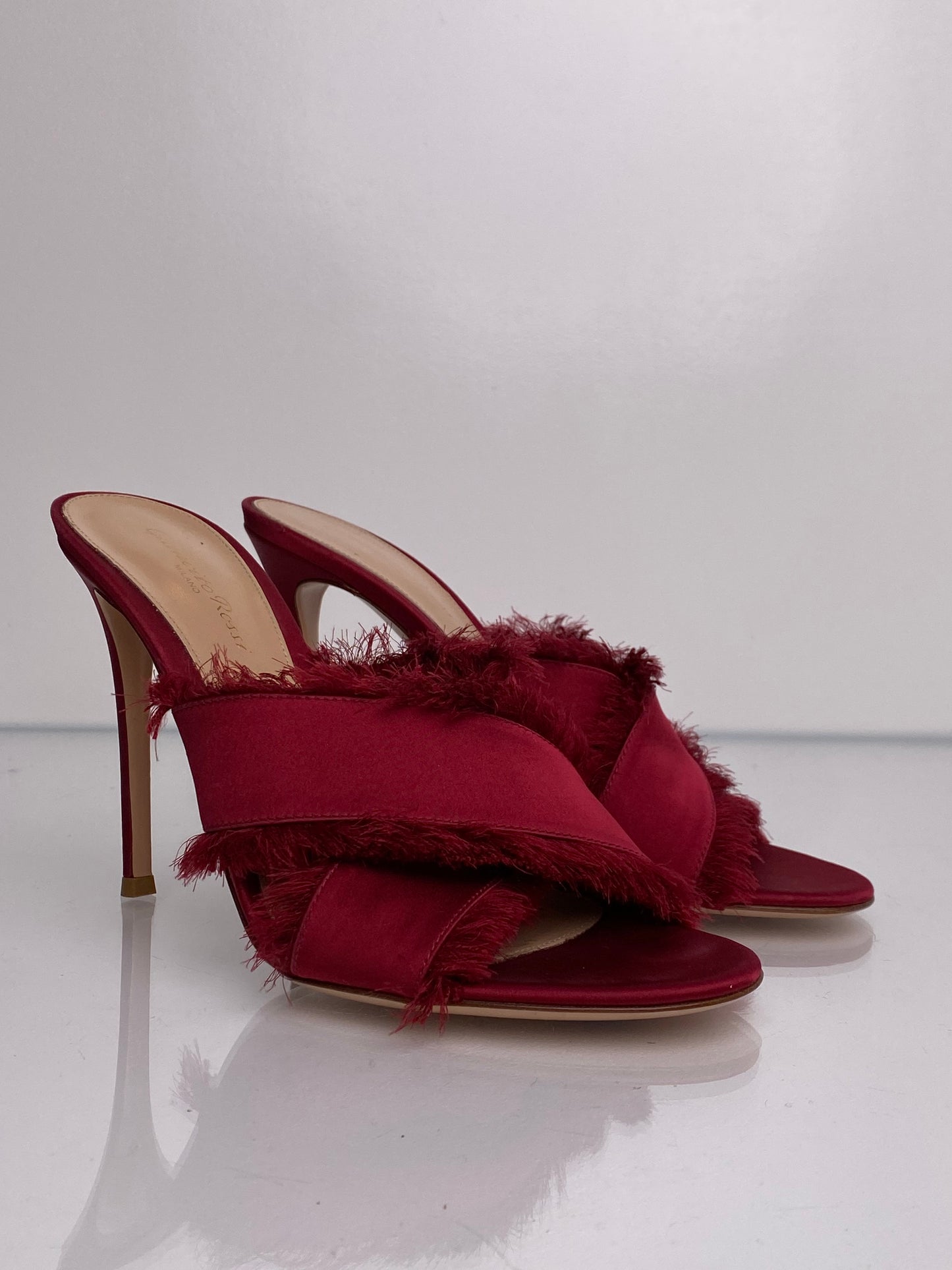 Gianvito Rossi Red Crossover Heels, 41