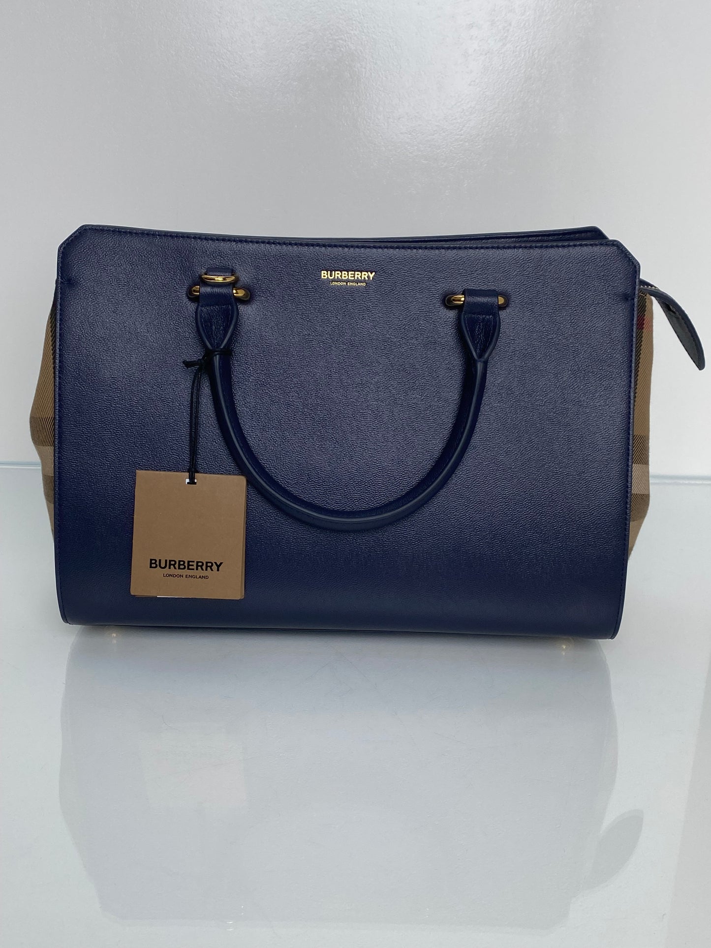 Burberry Banwell Navy Tote GHW