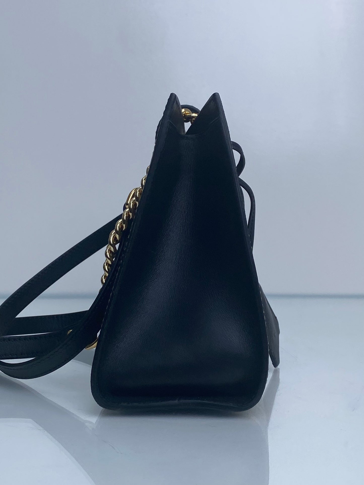 Gucci Monogram & Black Bee Padlock Small Tote Bag GHW
