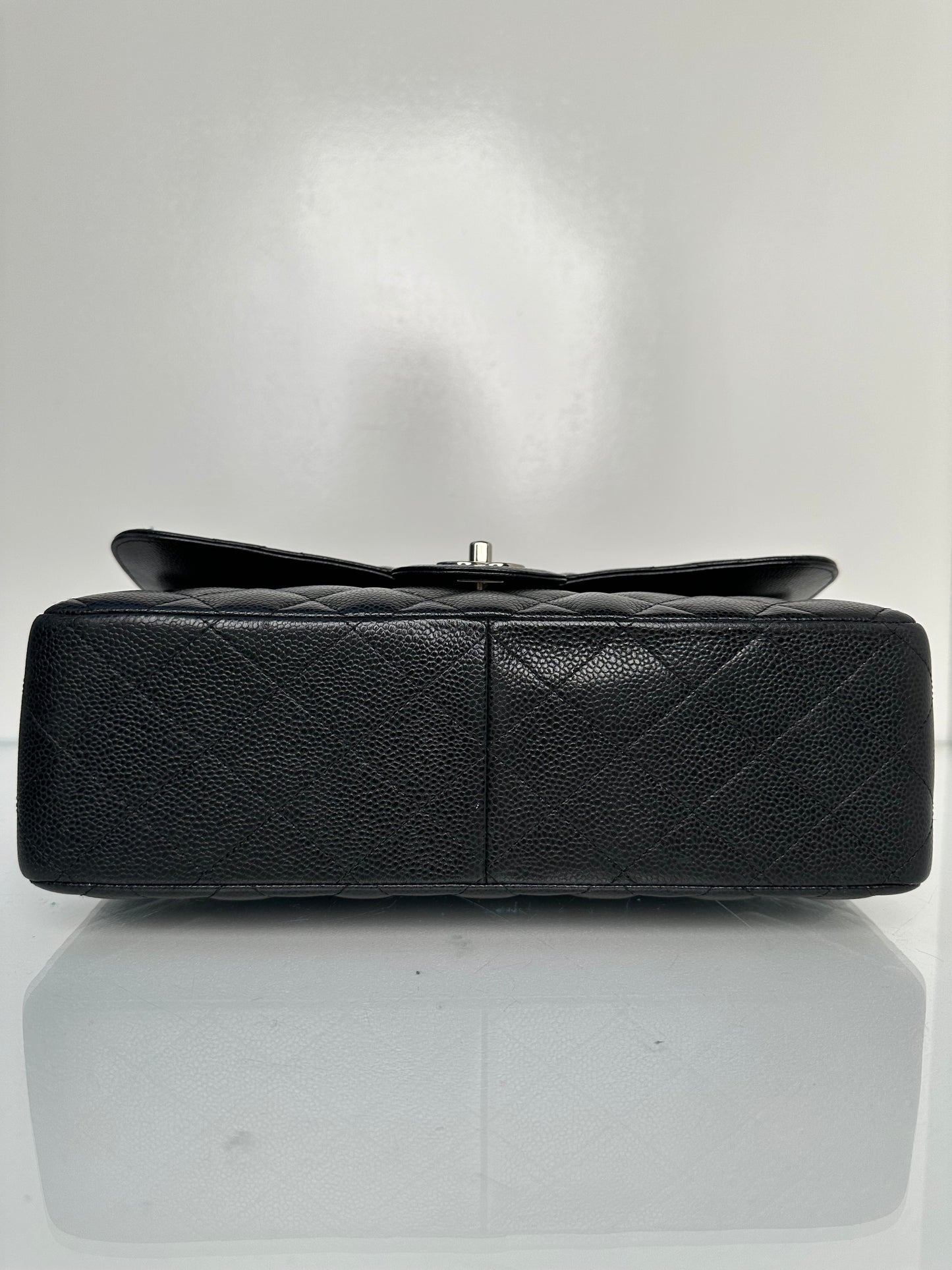 Chanel Jumbo Double Flap Black Caviar SHW