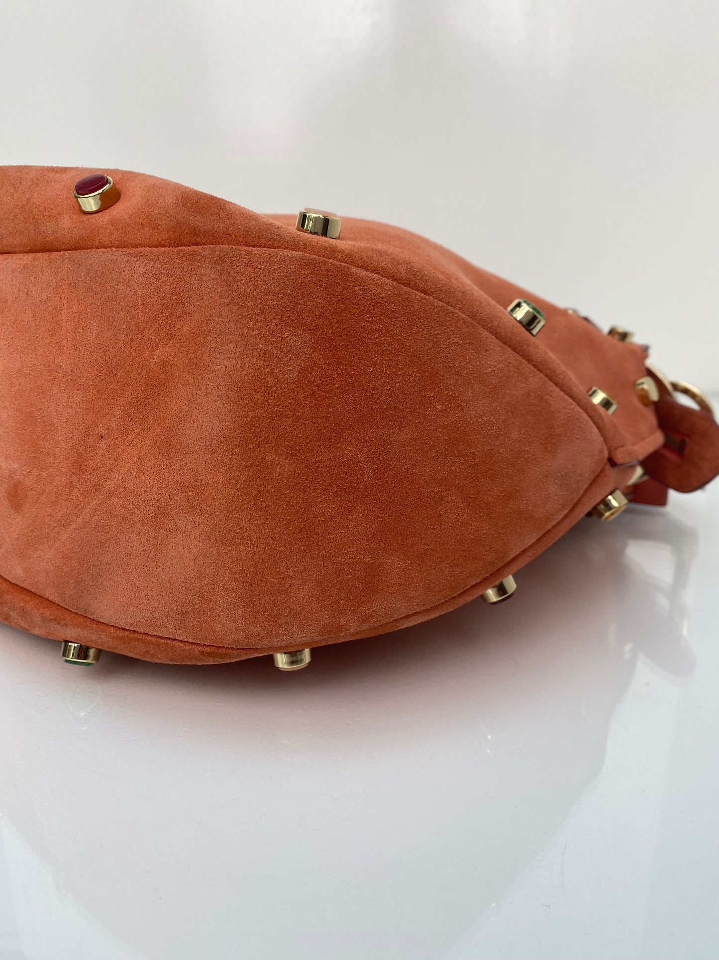 Jimmy Choo Orange Suede Hobo Bag (As Is)