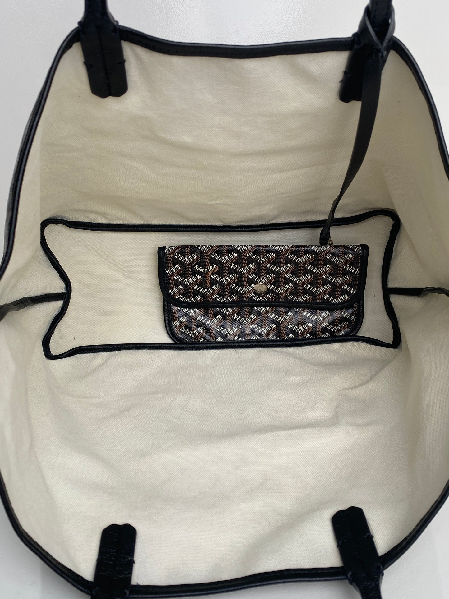 Goyard Black Saint Louis Canvas Tote PM