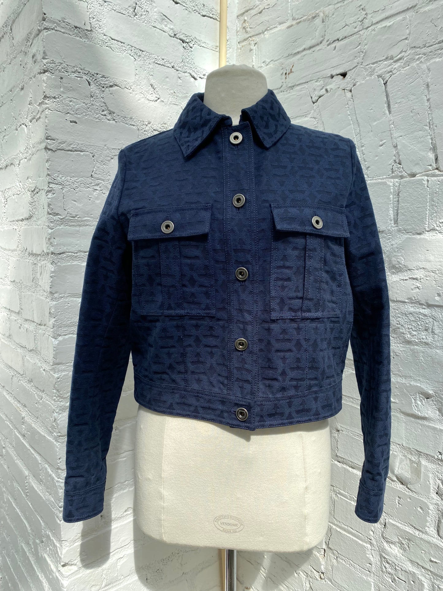 Salvatore Ferragamo Logo Denim Jacket, 42