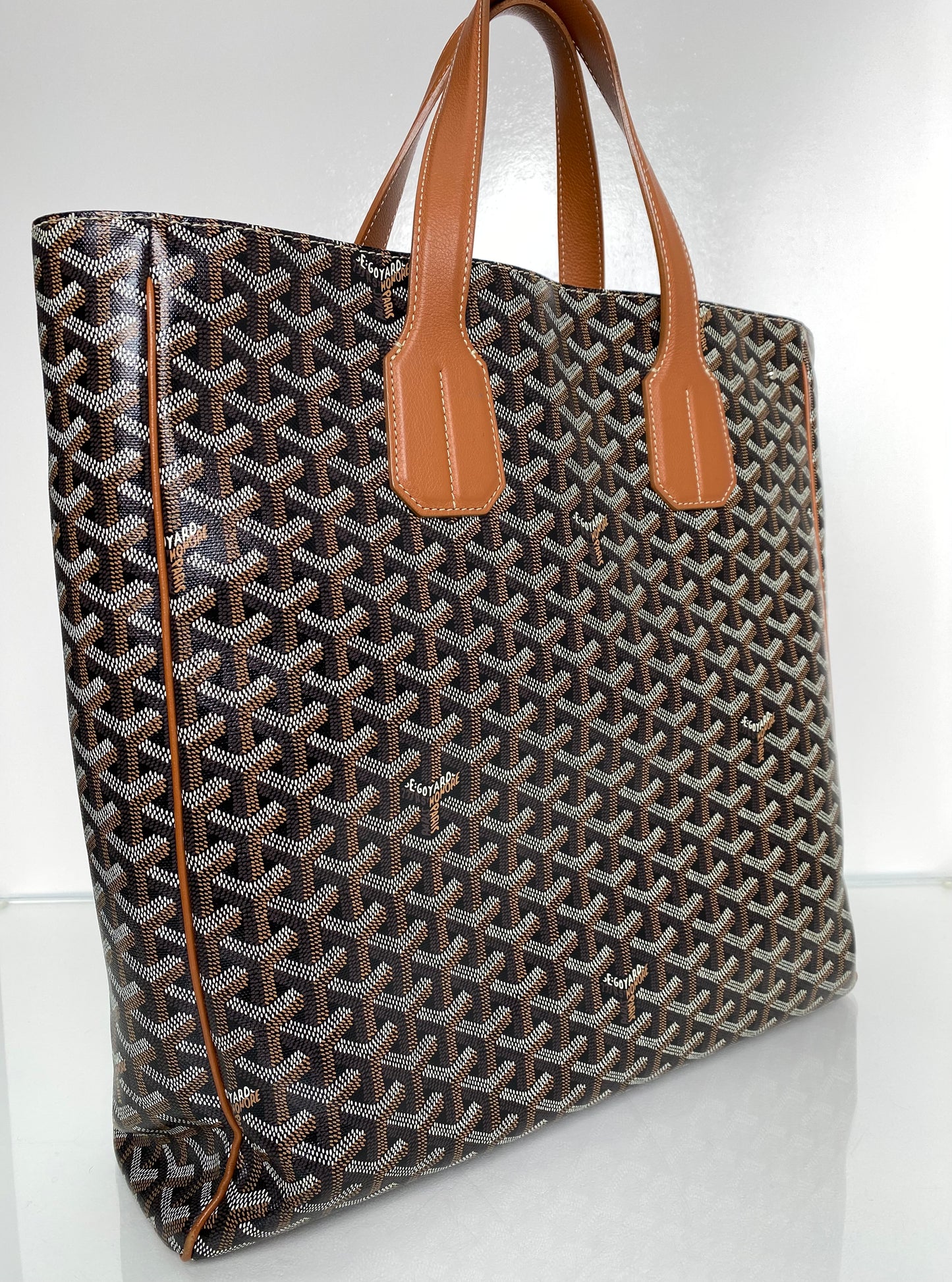 Goyard Goyardine Voltaire III Black/Brown Tote