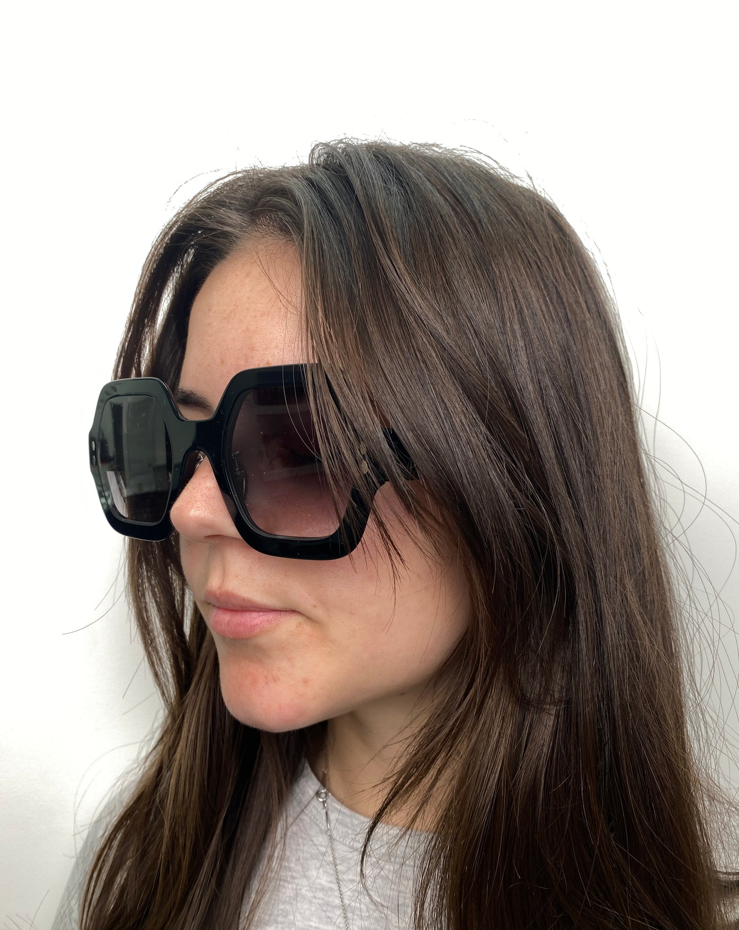 Isabel Marant Black Octagon Sunglasses