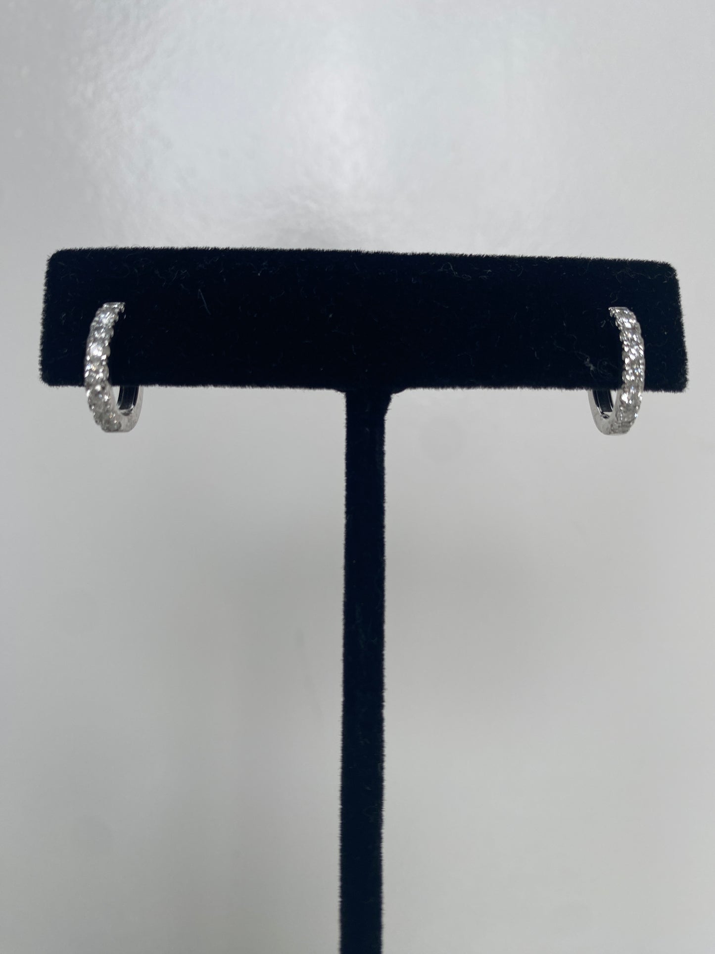 14KW .4ctw Mini Hoop Earrings