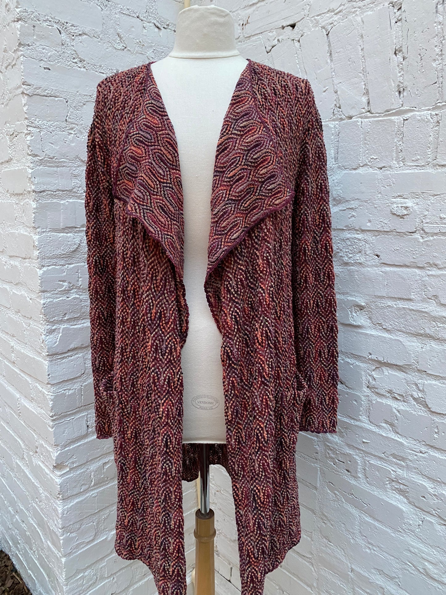 Missoni Burgundy Long Cardigan, M