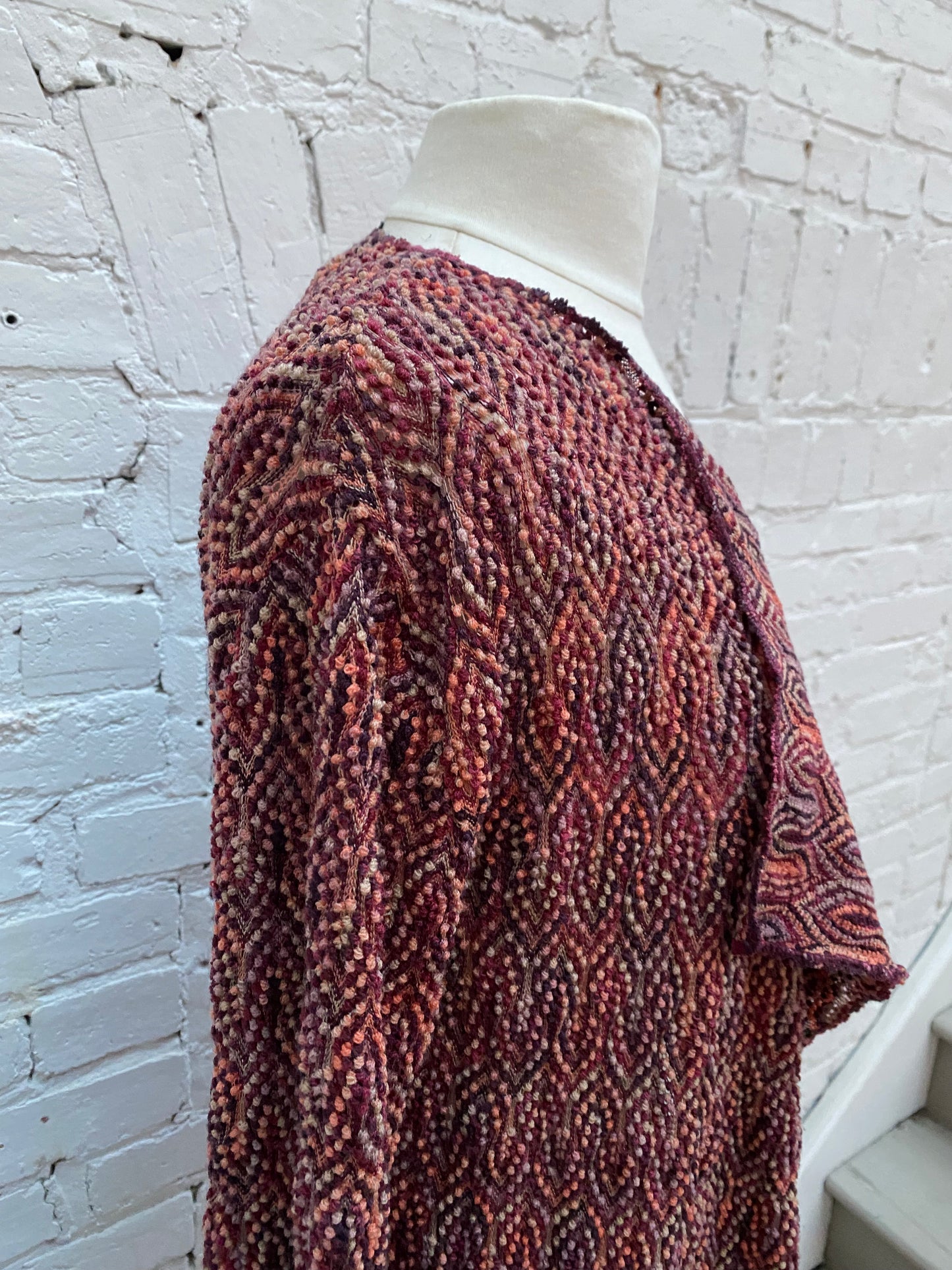 Missoni Burgundy Long Cardigan, M