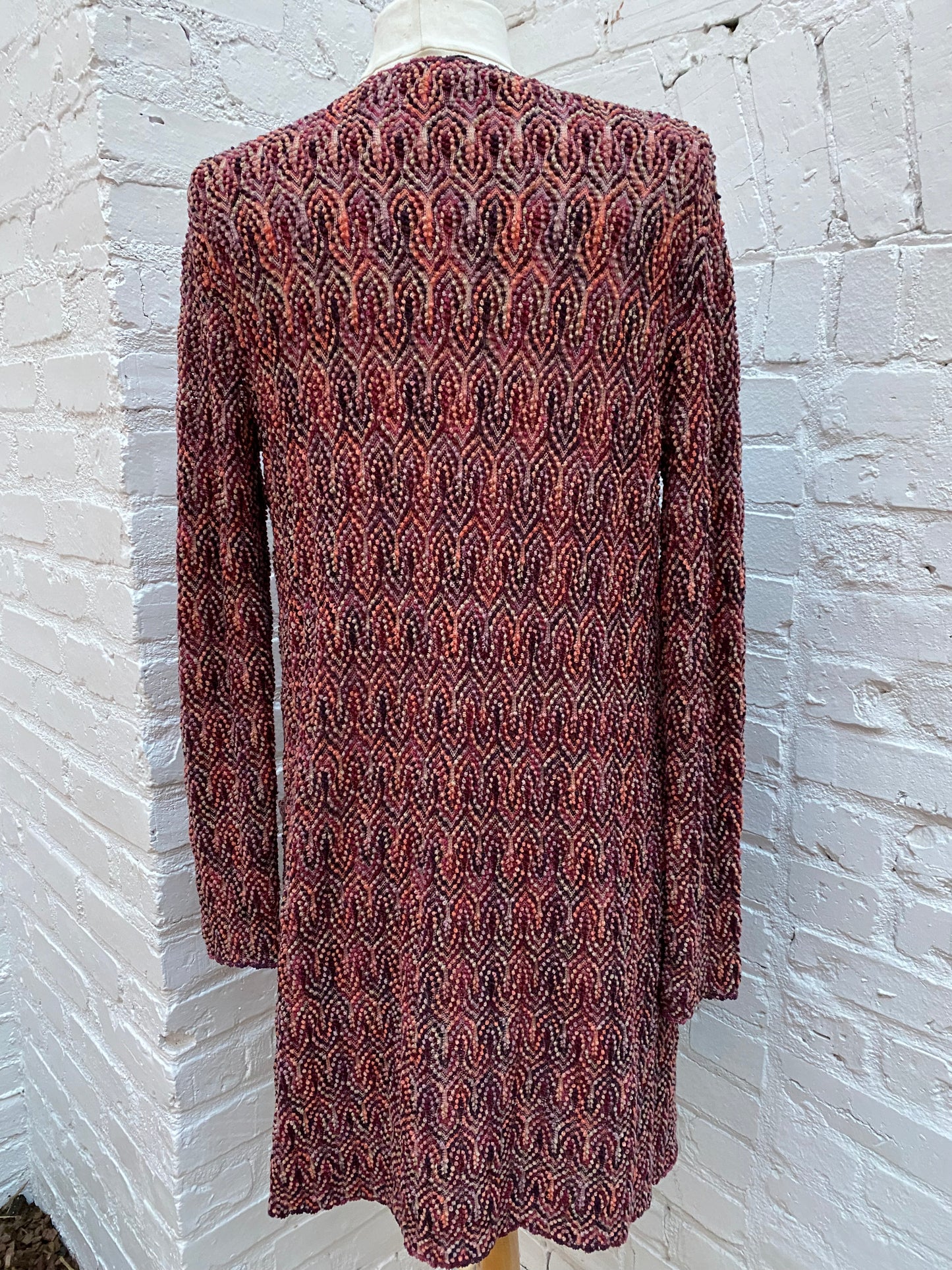 Missoni Burgundy Long Cardigan, M