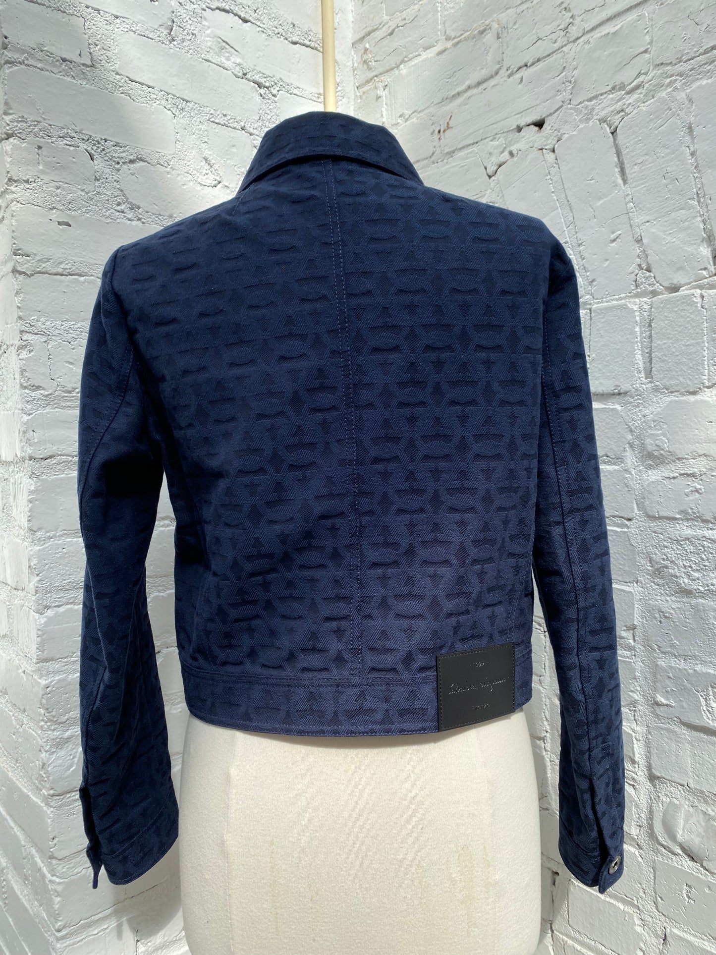 Salvatore Ferragamo Logo Denim Jacket, 42