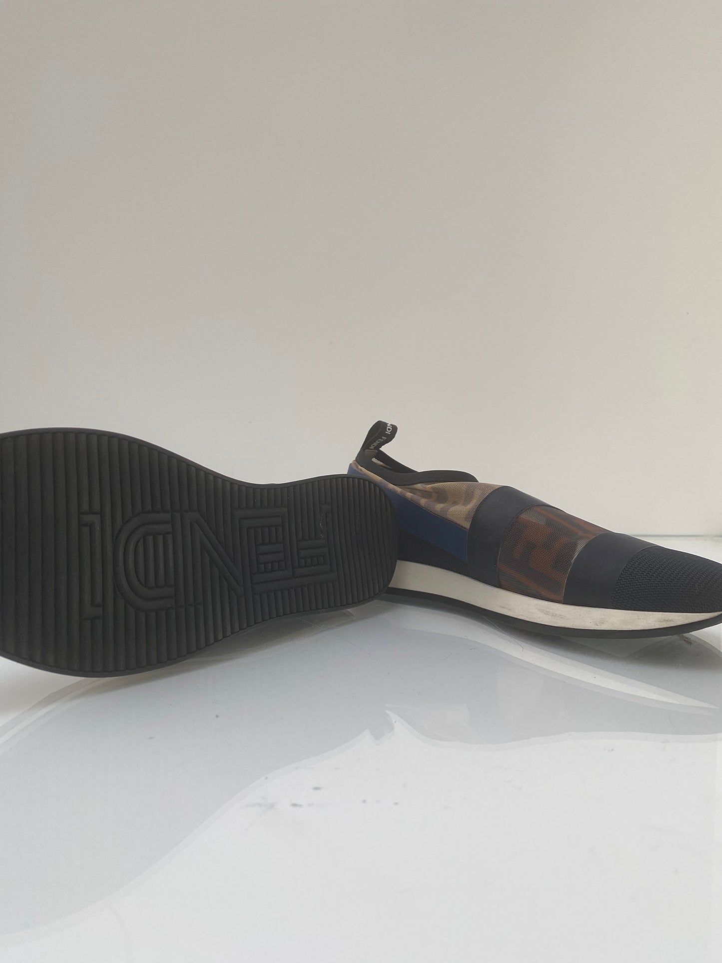Fendi Mesh Slip On Sneakers, 36