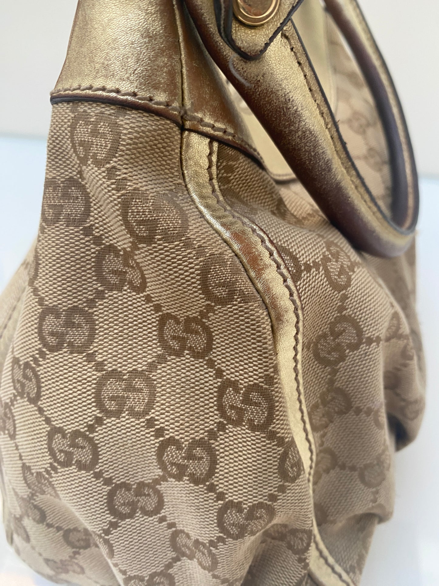 Gucci Vintage GG Gold Tote (As Is)
