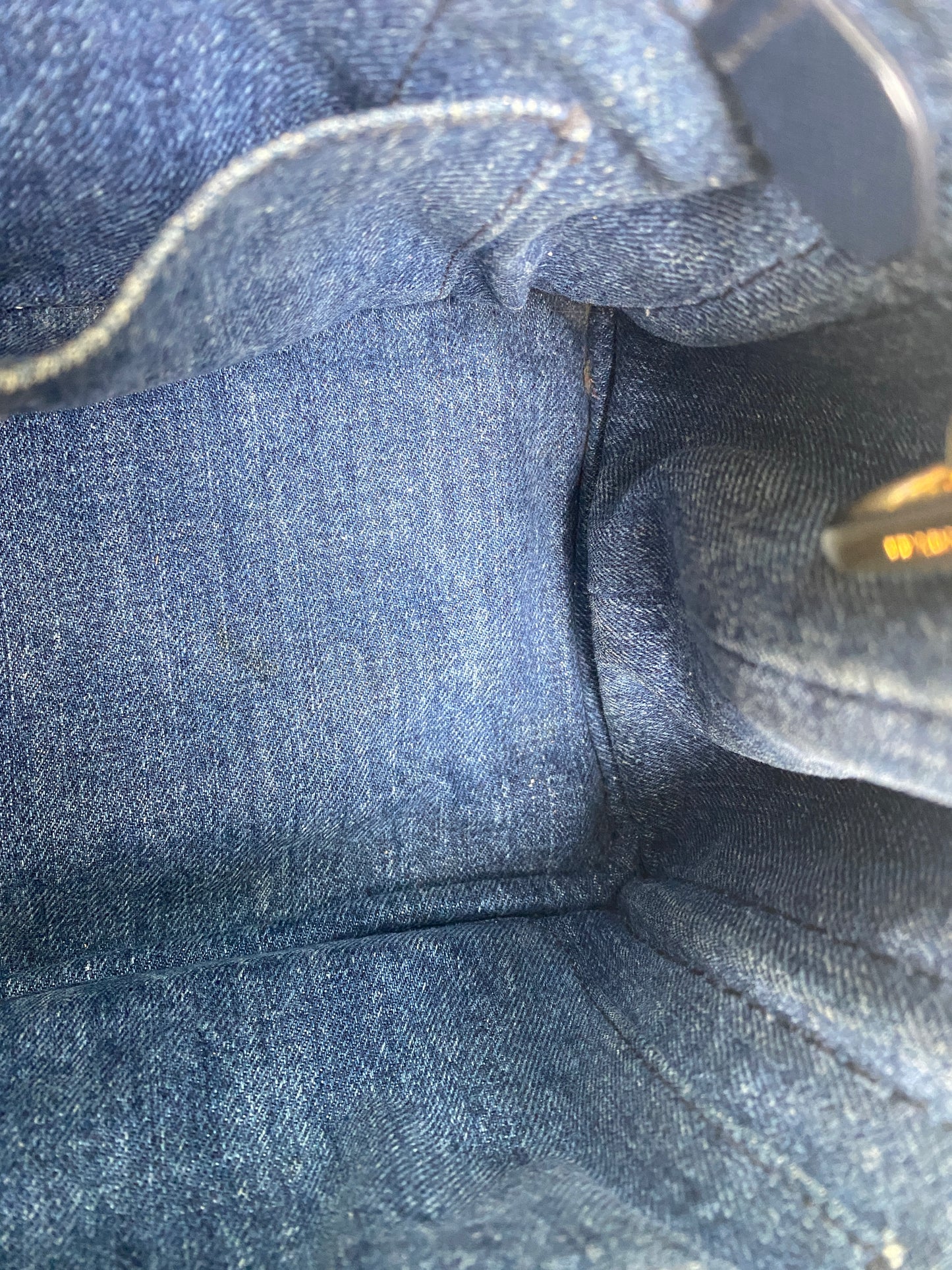 Prada Blue Denim Canapa Tote Bag GHW (As Is)