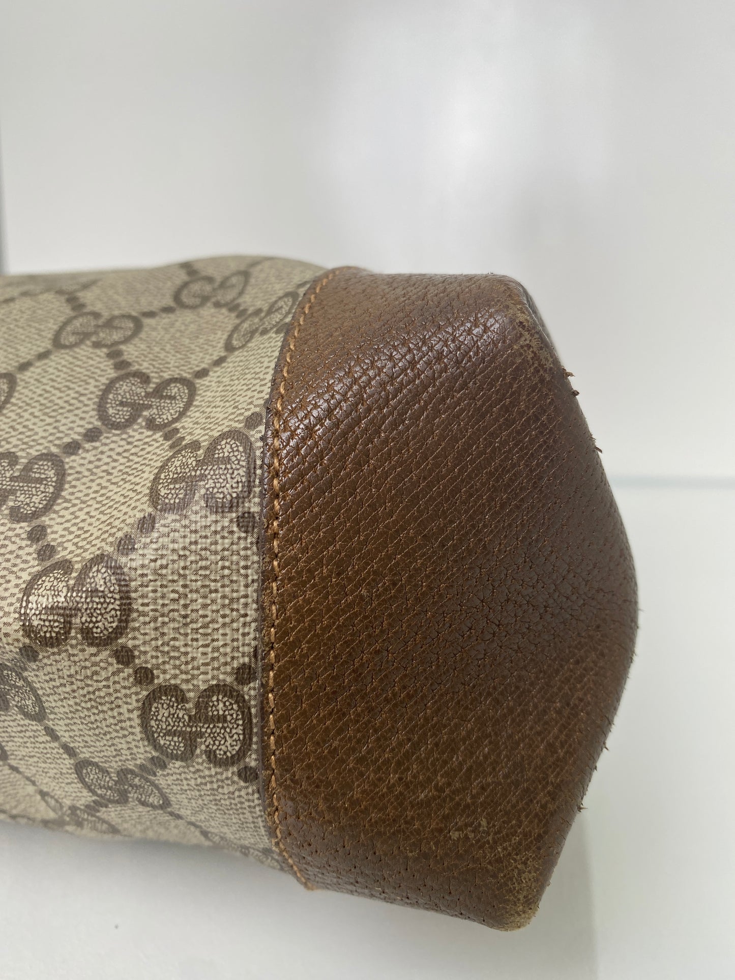 Gucci Web Stripe GG Supreme Tote