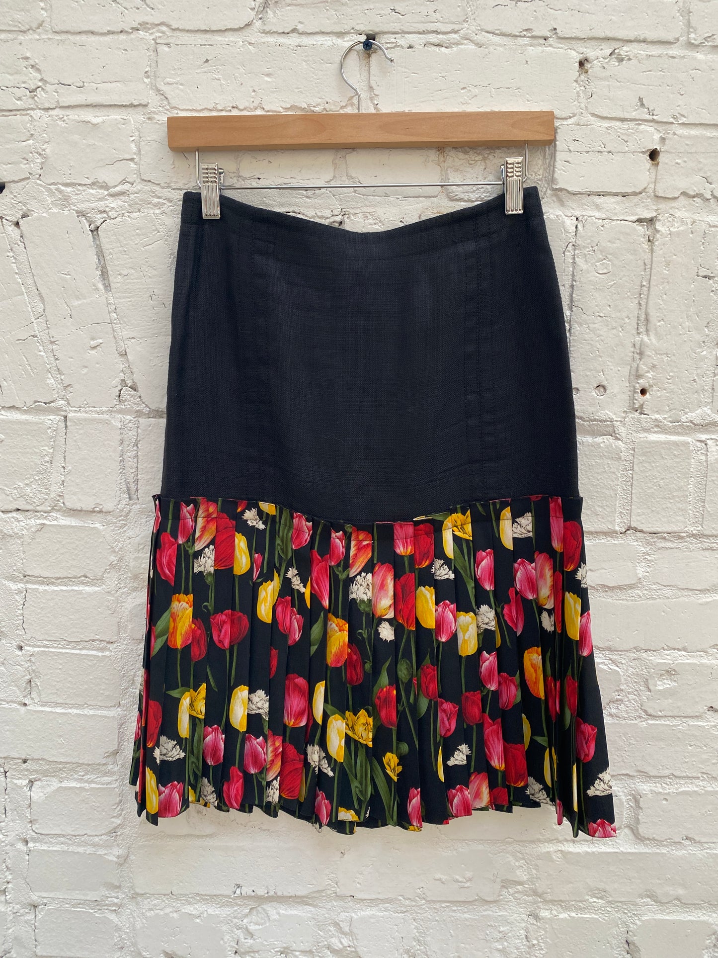 Dolce & Gabbana Black Tulip Skirt Set, 40