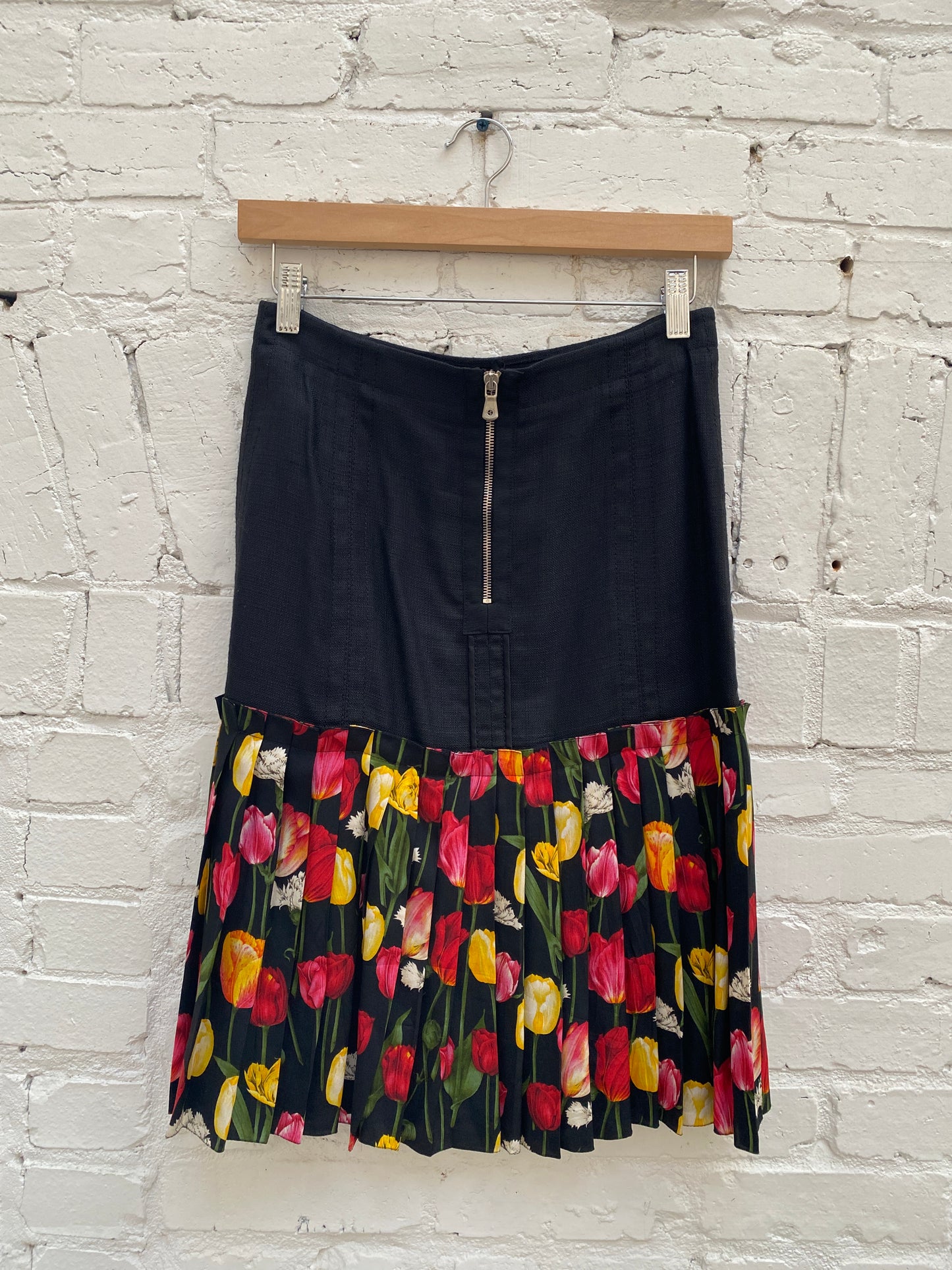 Dolce & Gabbana Black Tulip Skirt Set, 40