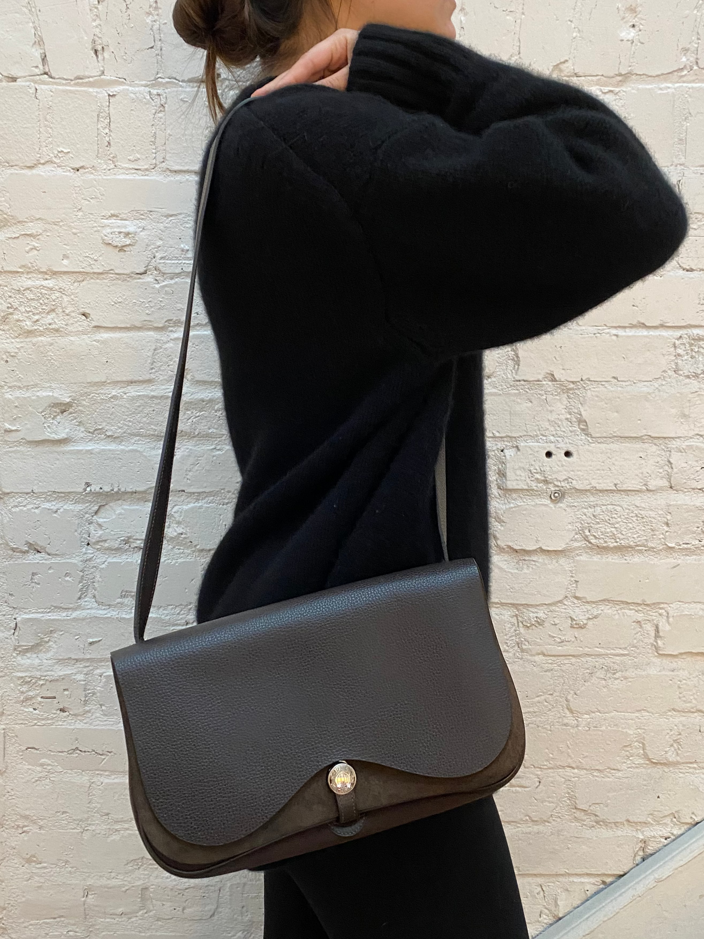 Hermes Sac Colorado MM Brown Vache Liegee Leather Bag PHW