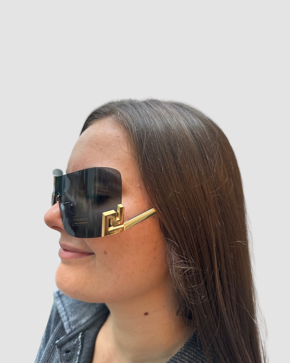 Versace Black Oversized Sunglasses