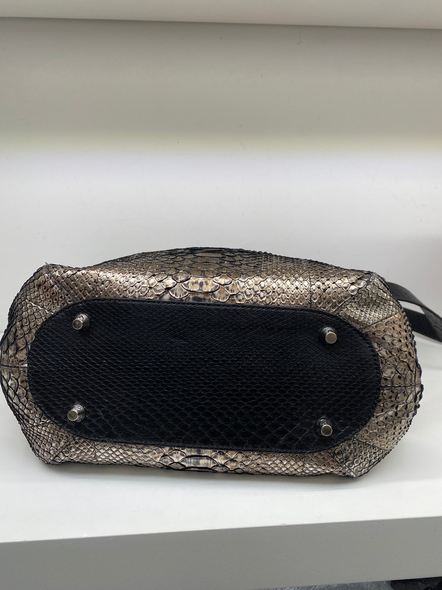 Jimmy Choo Snakeskin Metallic Hobo Bag