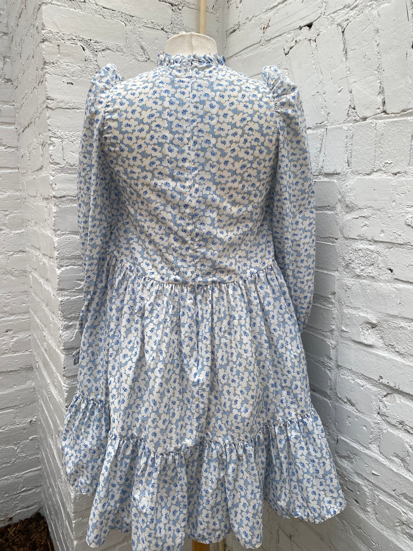Tish Cox Blue Floral Dress, XS