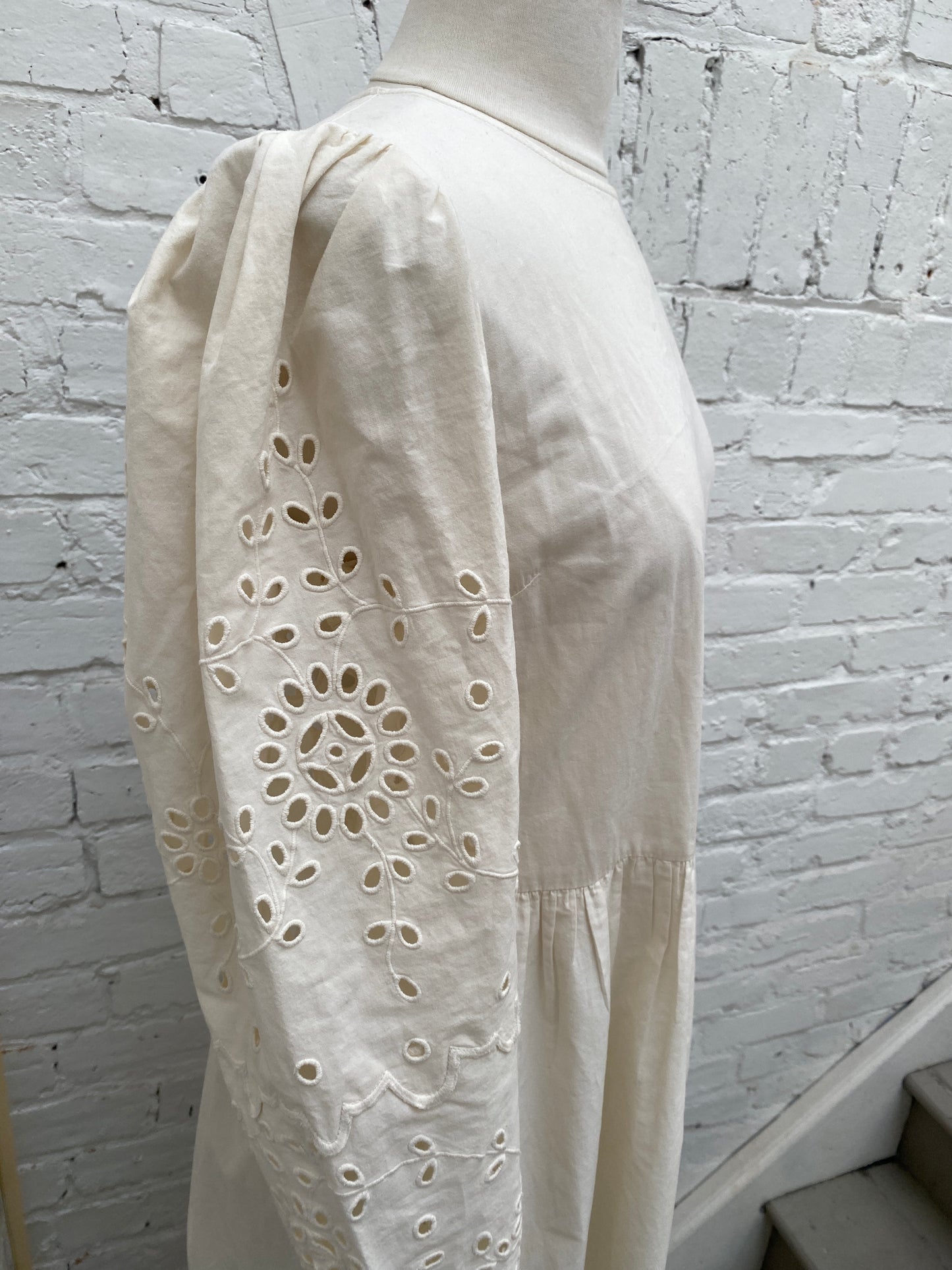 Sea New York Cream Long Sleeve Dress, 4