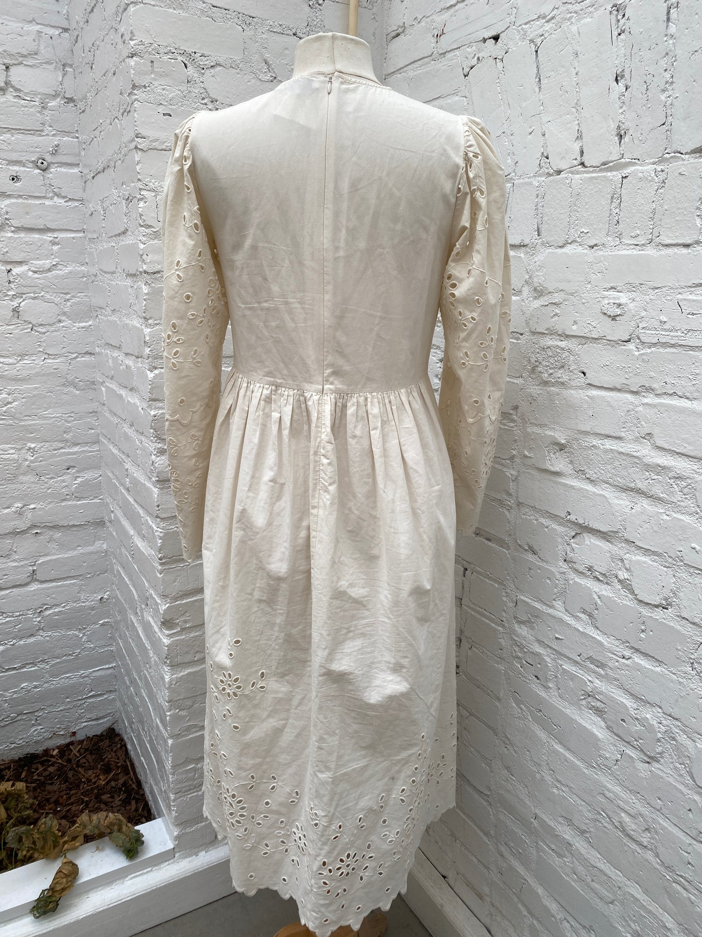 Sea New York Cream Long Sleeve Dress, 4