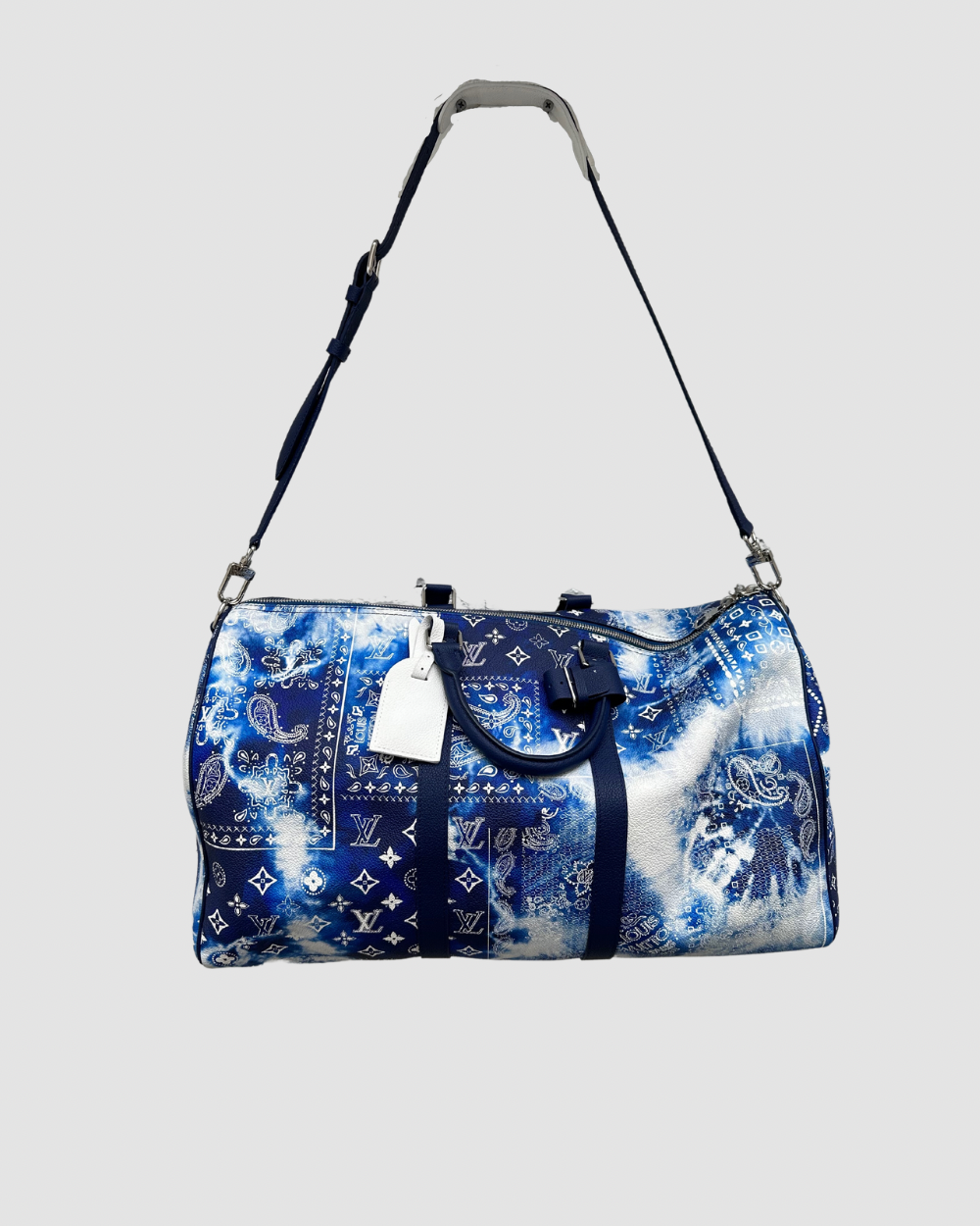 Louis Vuitton Keepall 50 blue bandana